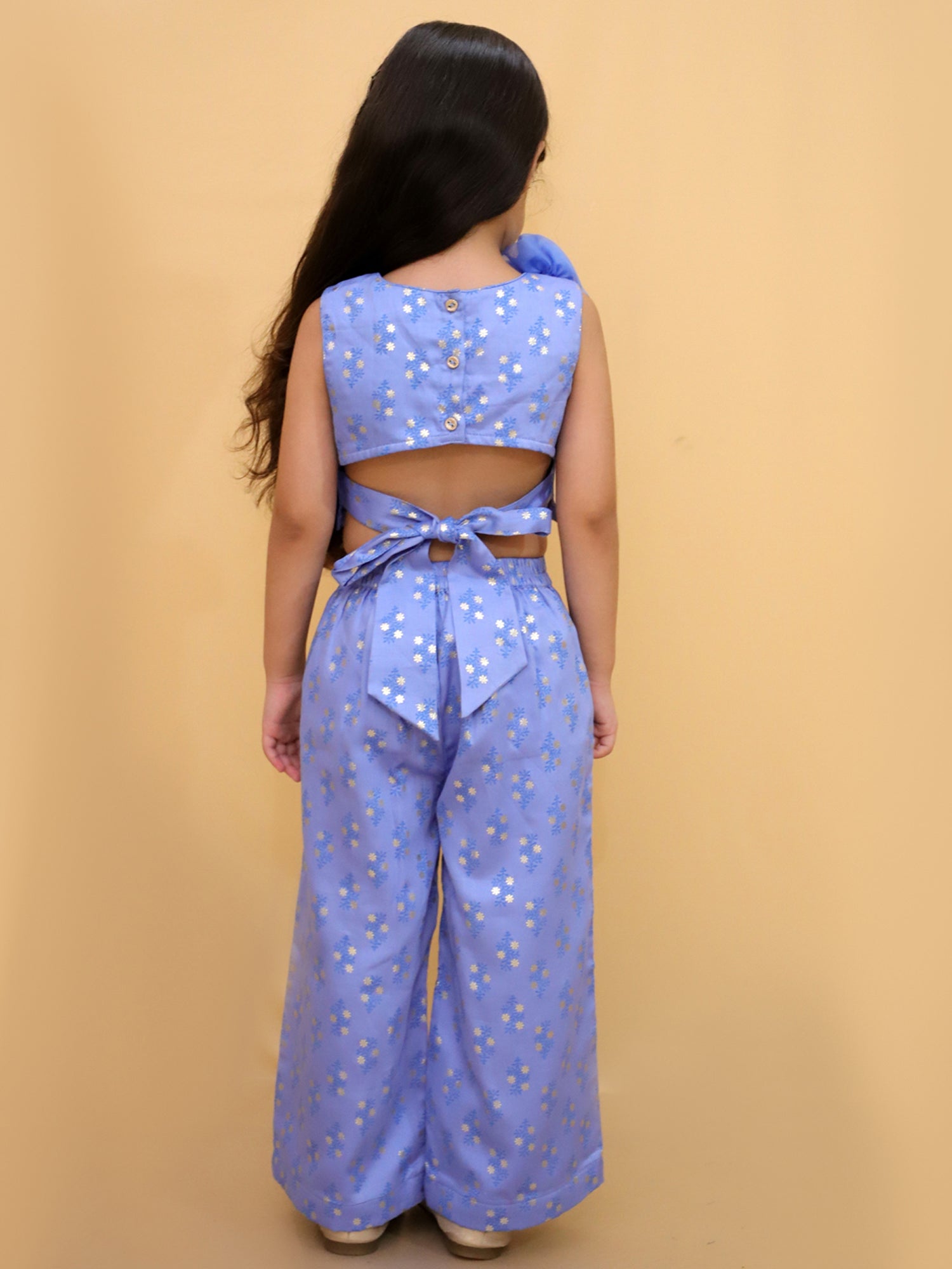 Bollywood tadka Blue Stylish Top and Pant Set For Girls