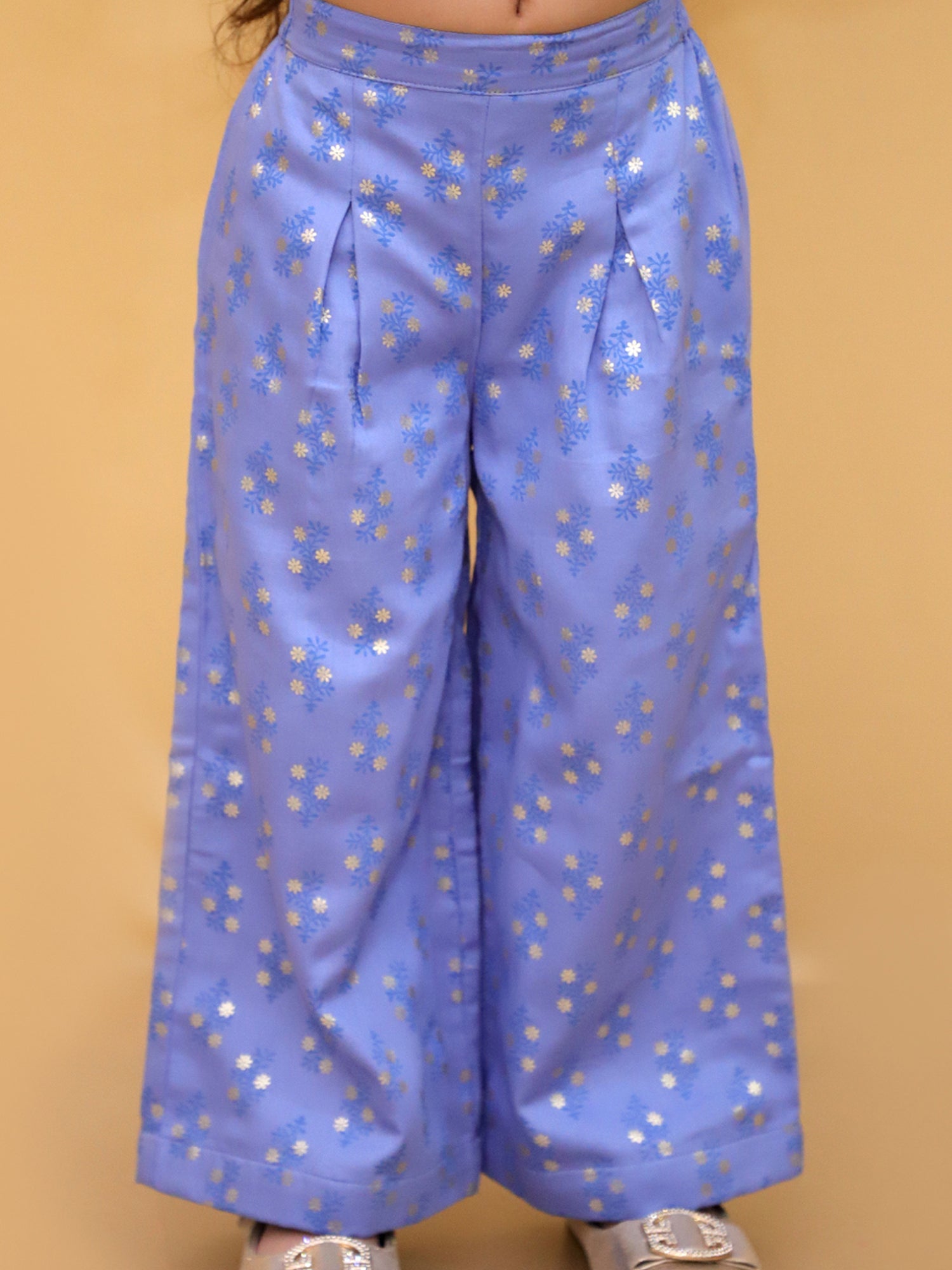 Bollywood tadka Blue Stylish Top and Pant Set For Girls