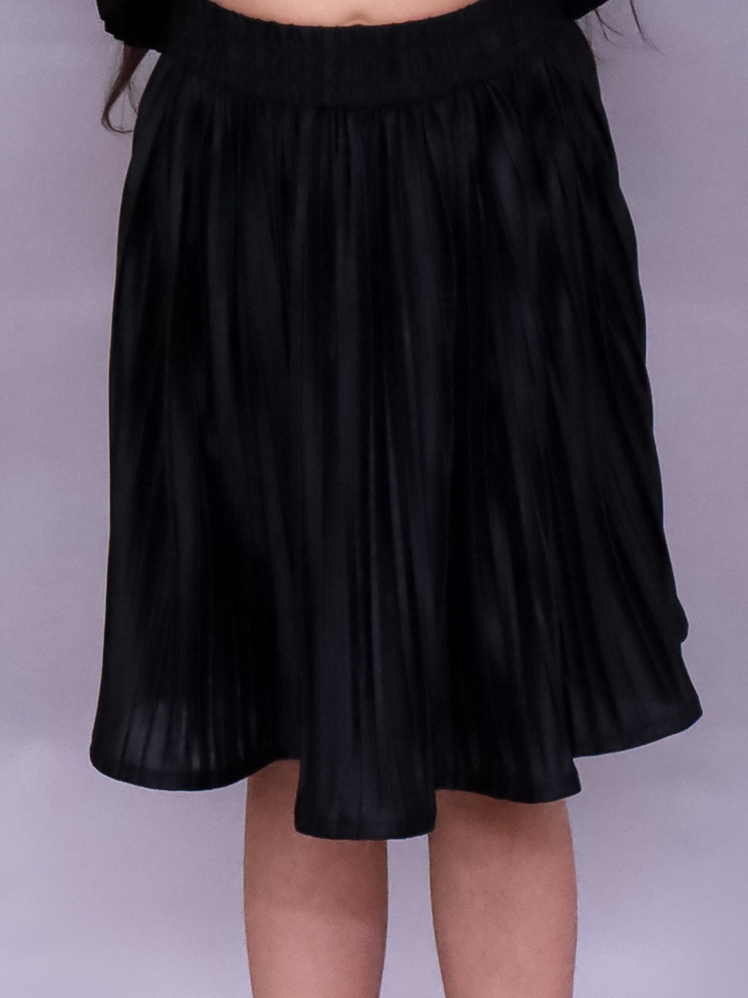 Glam Up Girls Party Pleated Black Skirt