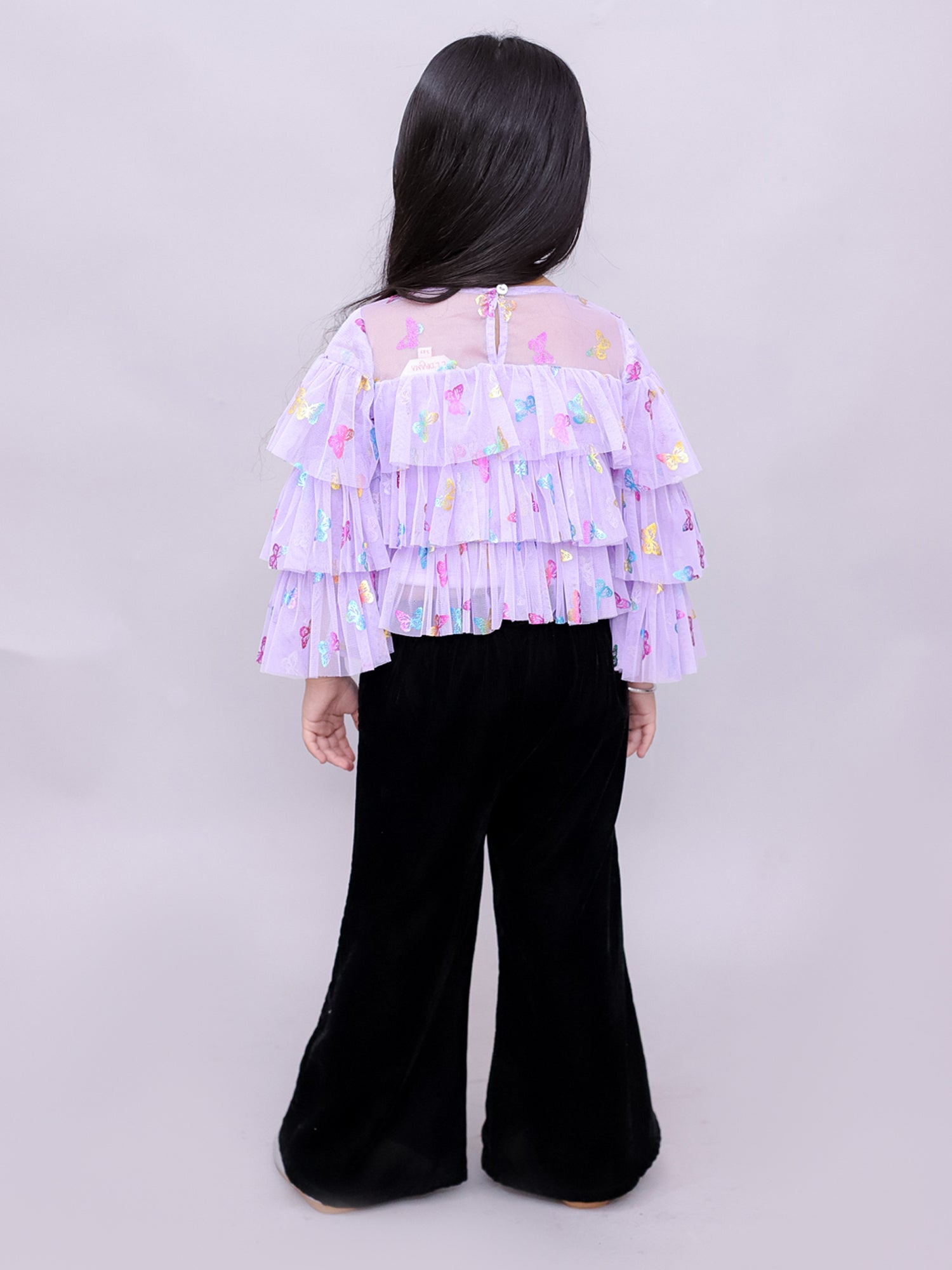 Glam Up Girls Shimmer Lavender Party Top