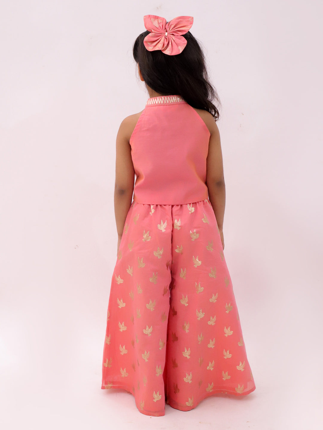 Mishti Peach Top and Pant Set For Girls