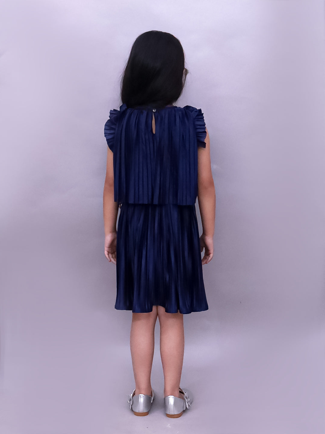 Glam Up Girls Party Navy Blue Top And Skirt