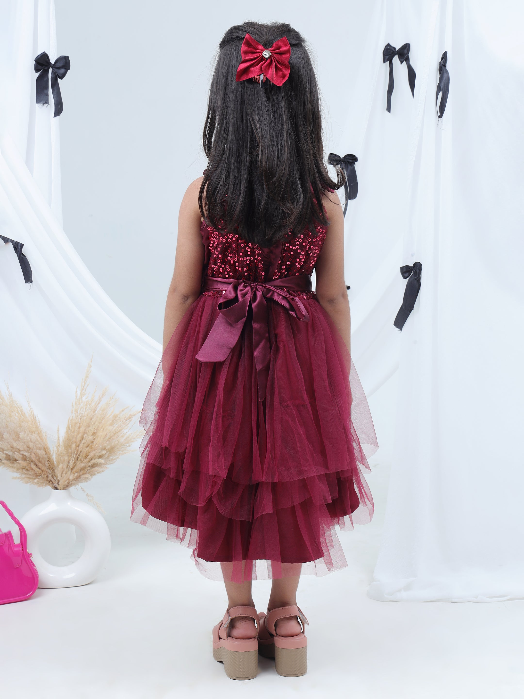 Razzle Dazzle Wine Party Dress for Girls