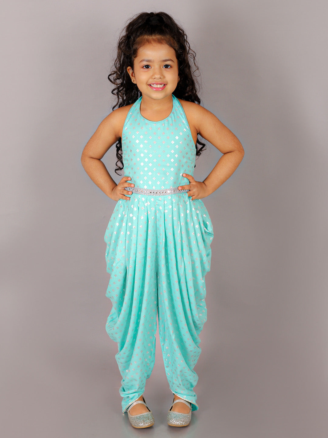Fusion Fair Girls Blue Dhoti Jumper