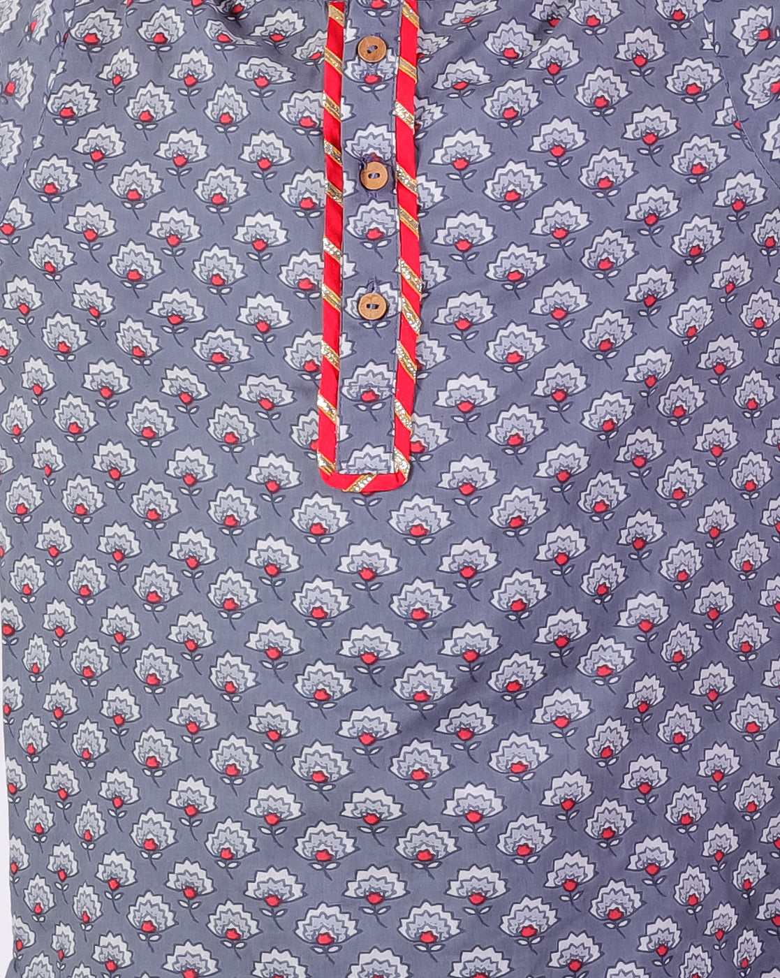 Jaipur Boys Grey Kurta and Pyjama Ethnic Set