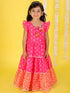 Girls printed chanderi lurex maxi