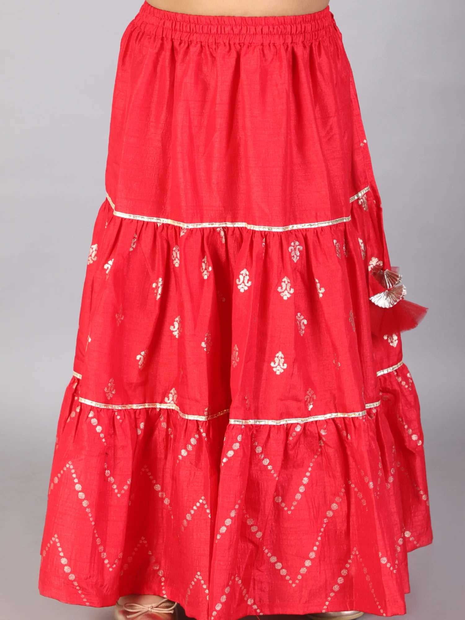 Girls jamavar choli with ghaghra with dupatta set
