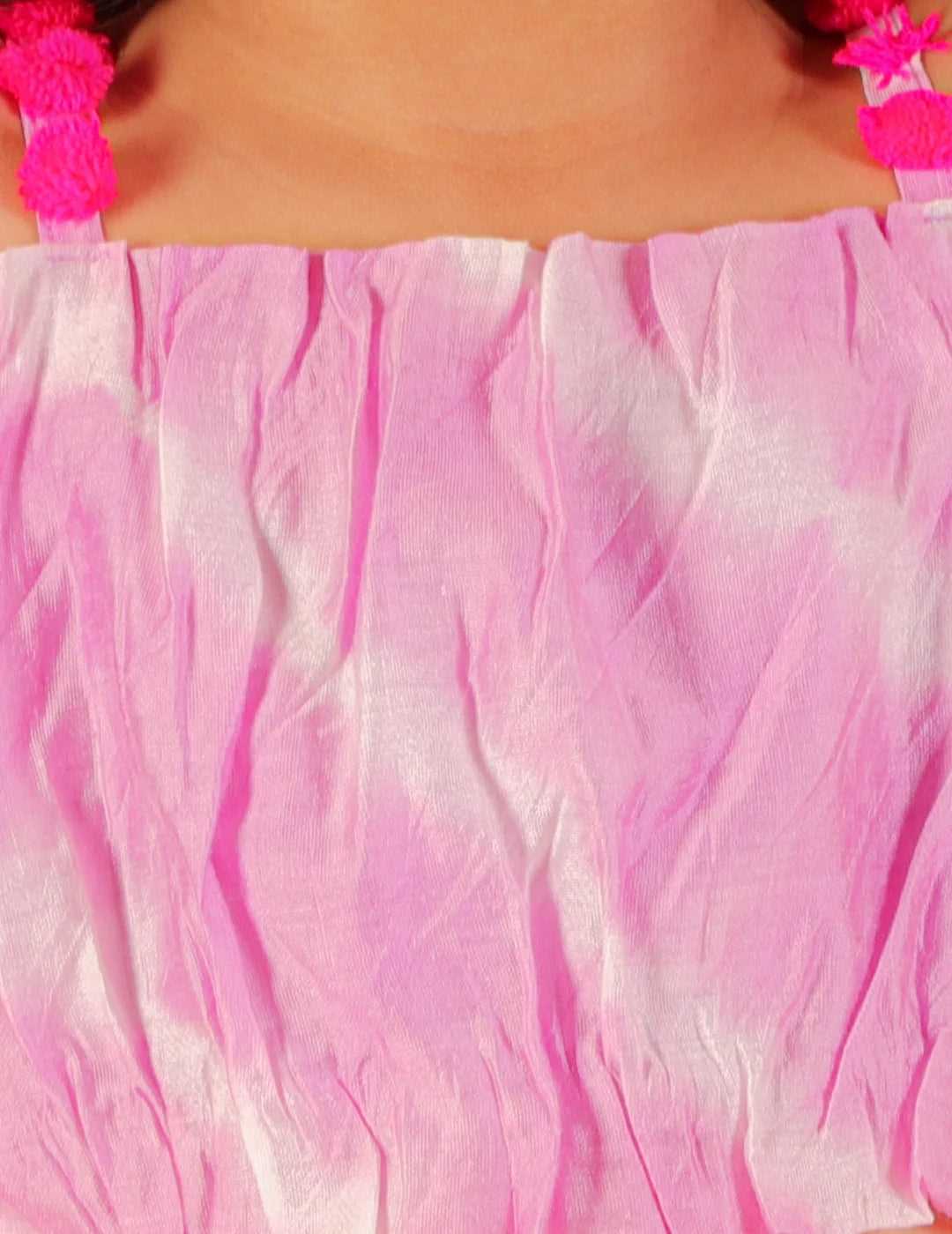 Girls Fusion Tie & Dye Tiered Skirt with Ballon Top