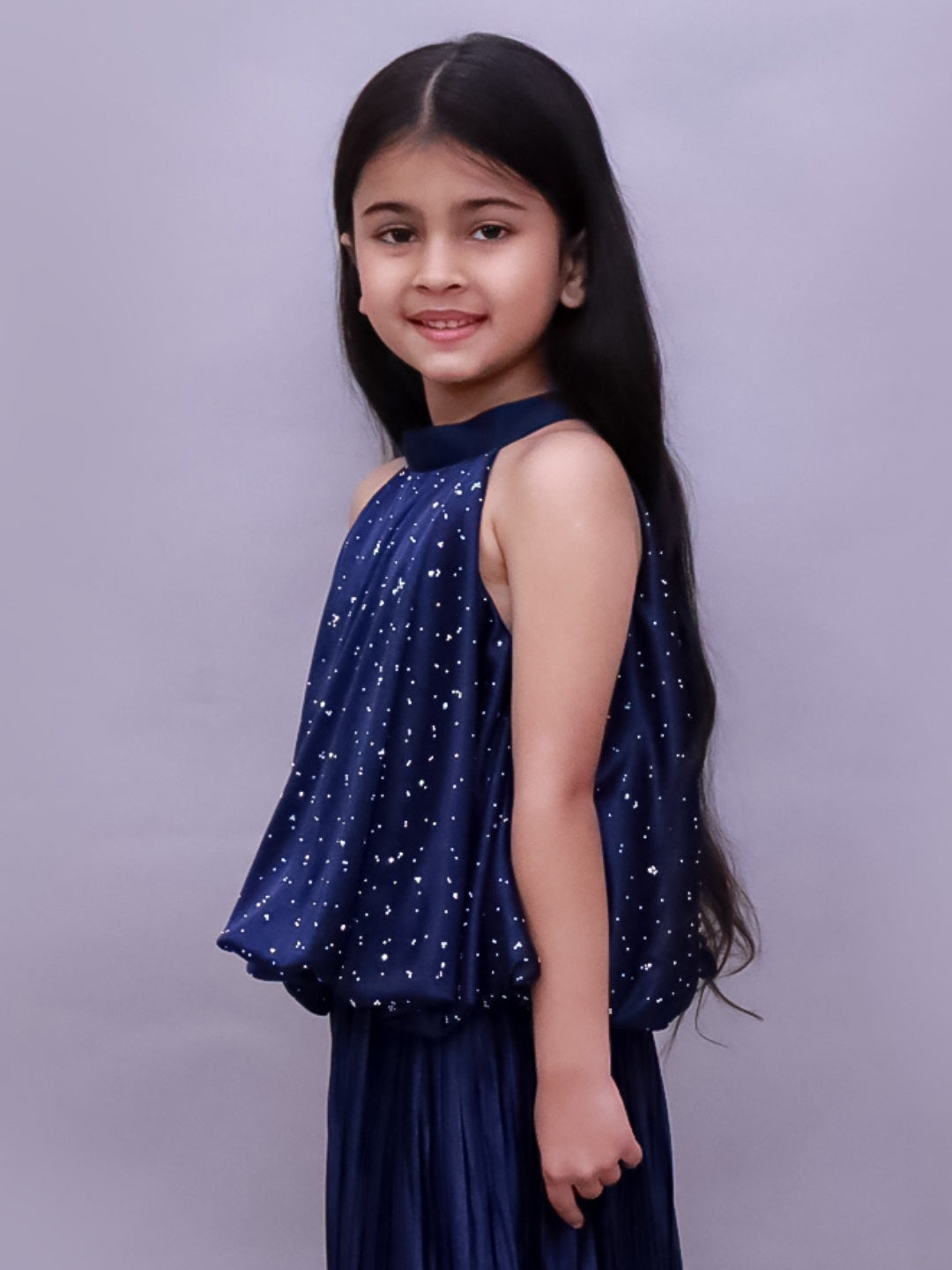 Glam Up Girls Party Navy Blue Balloon Top