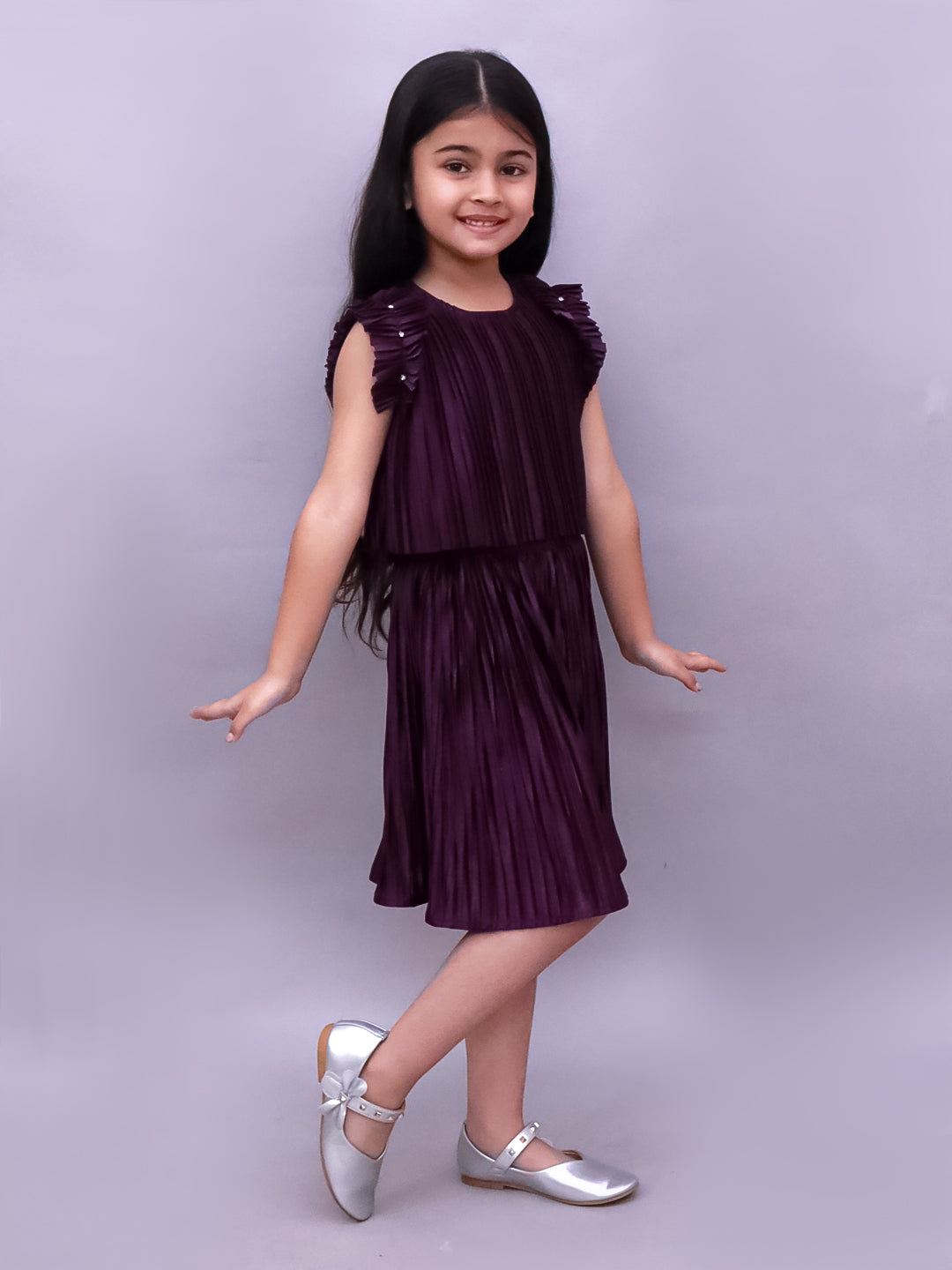 Glam Up Girls Party Wine Top And Skirt