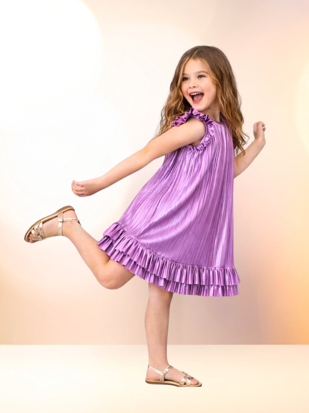 Glam Up Girls Party Purple Dress