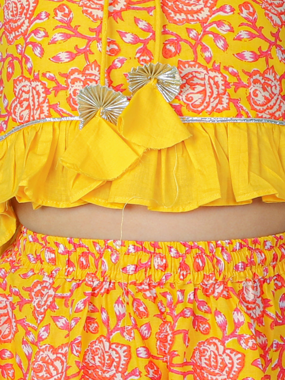 Girls Stylish Folklore printed Ghaghara choli set