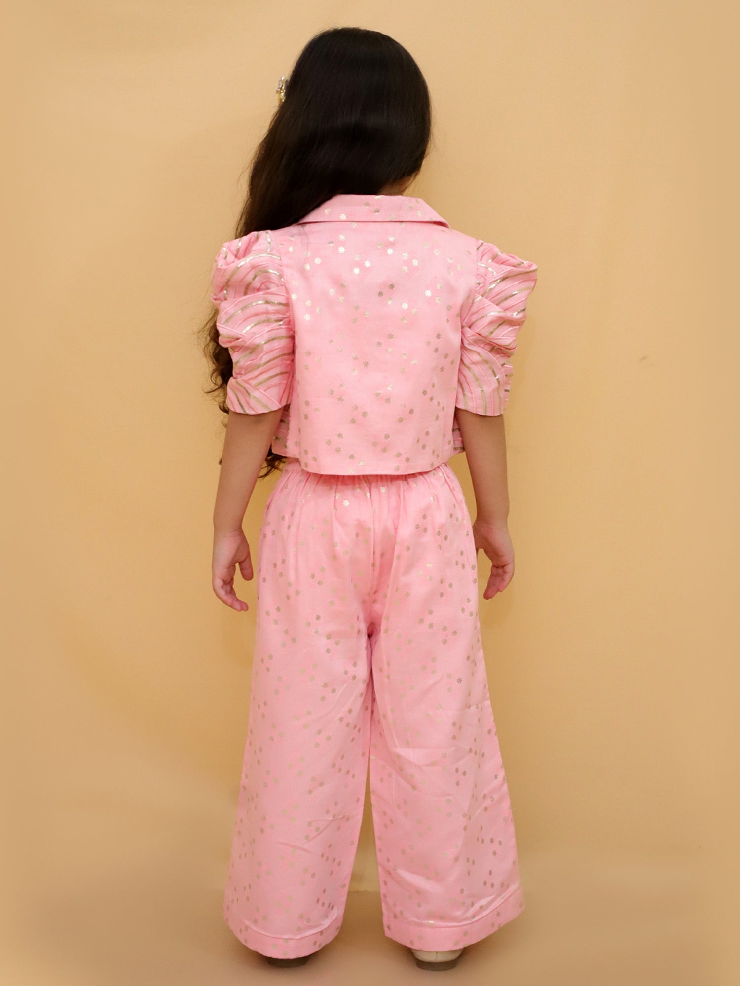 Bollywood Tadka Pink Stylish Jacket and Pant With Bustier Set For Girls