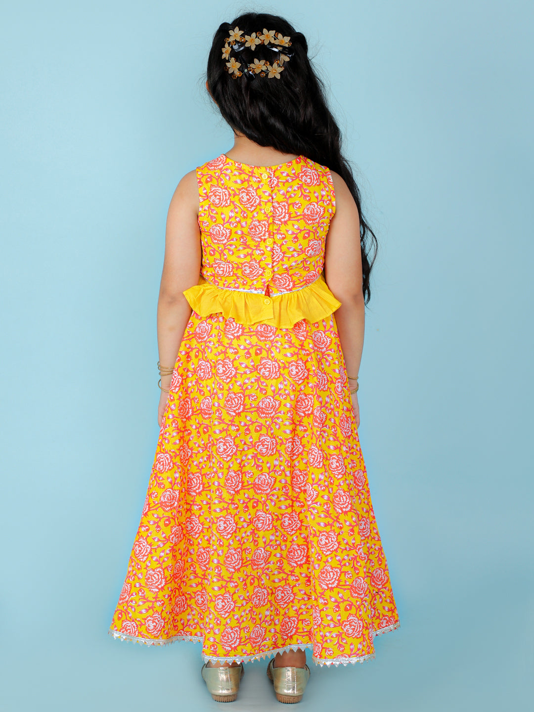 Girls Stylish Folklore printed Ghaghara choli set