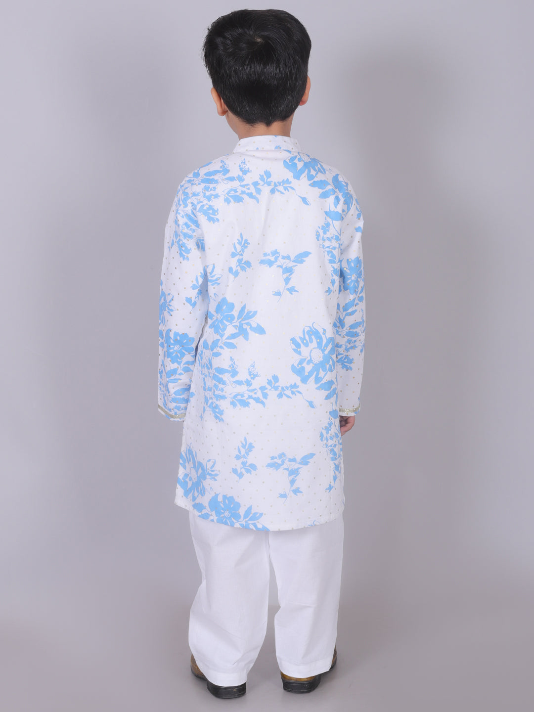 Zarqa Boys White Kurta with pant set