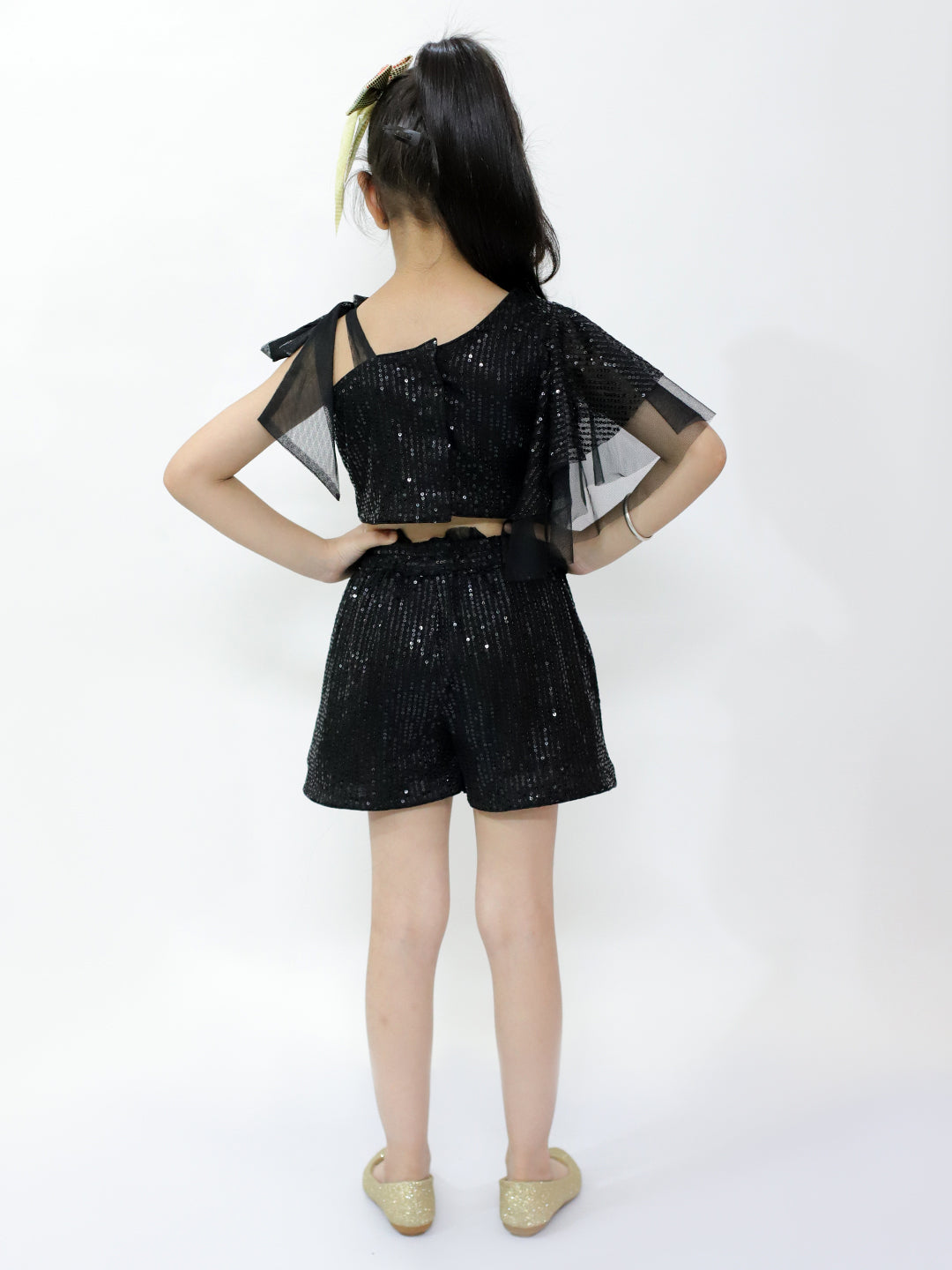 Lil Drama Girls Party top with shorts