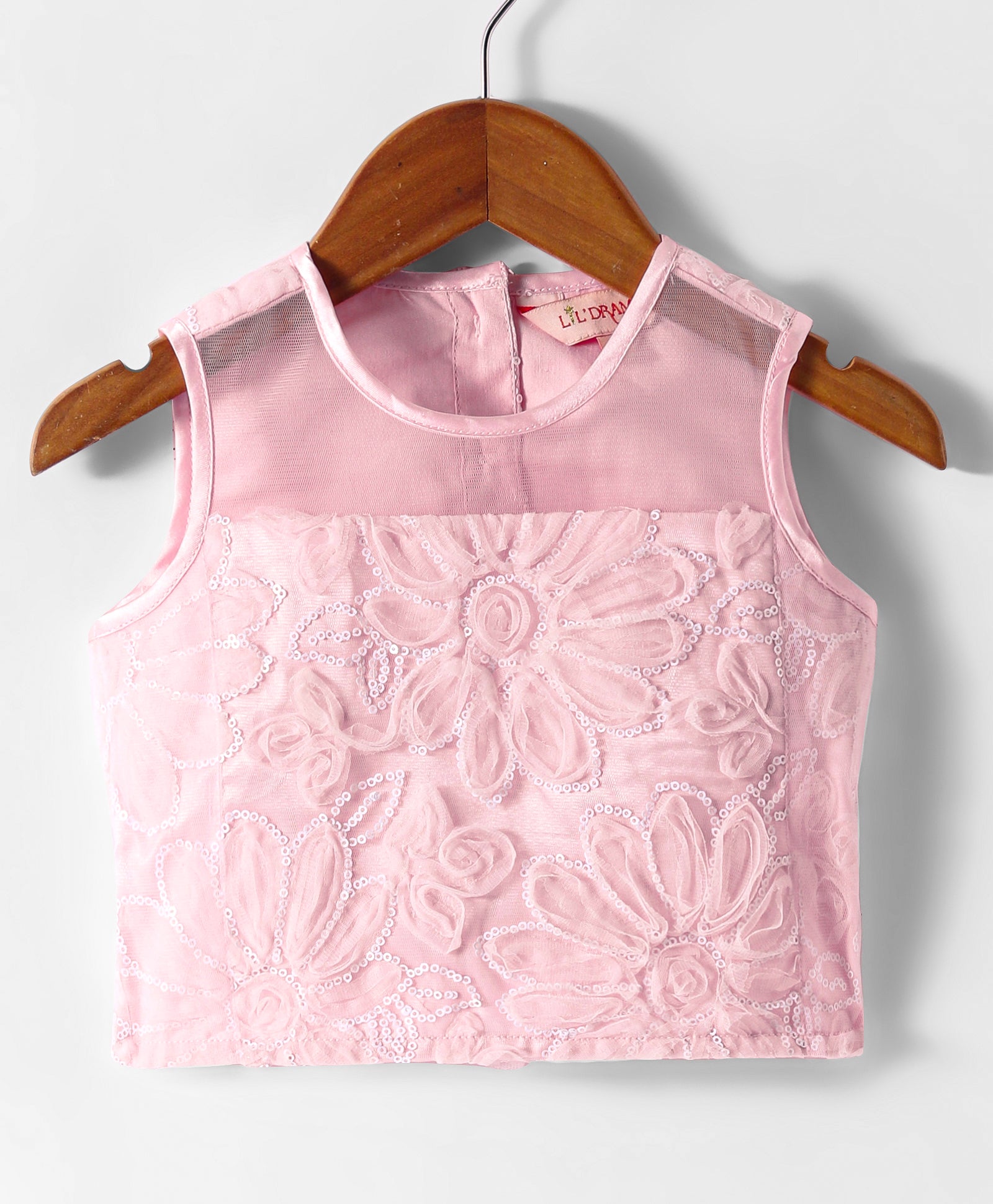 Girls embroidered choli, ghaghra & dupatta set