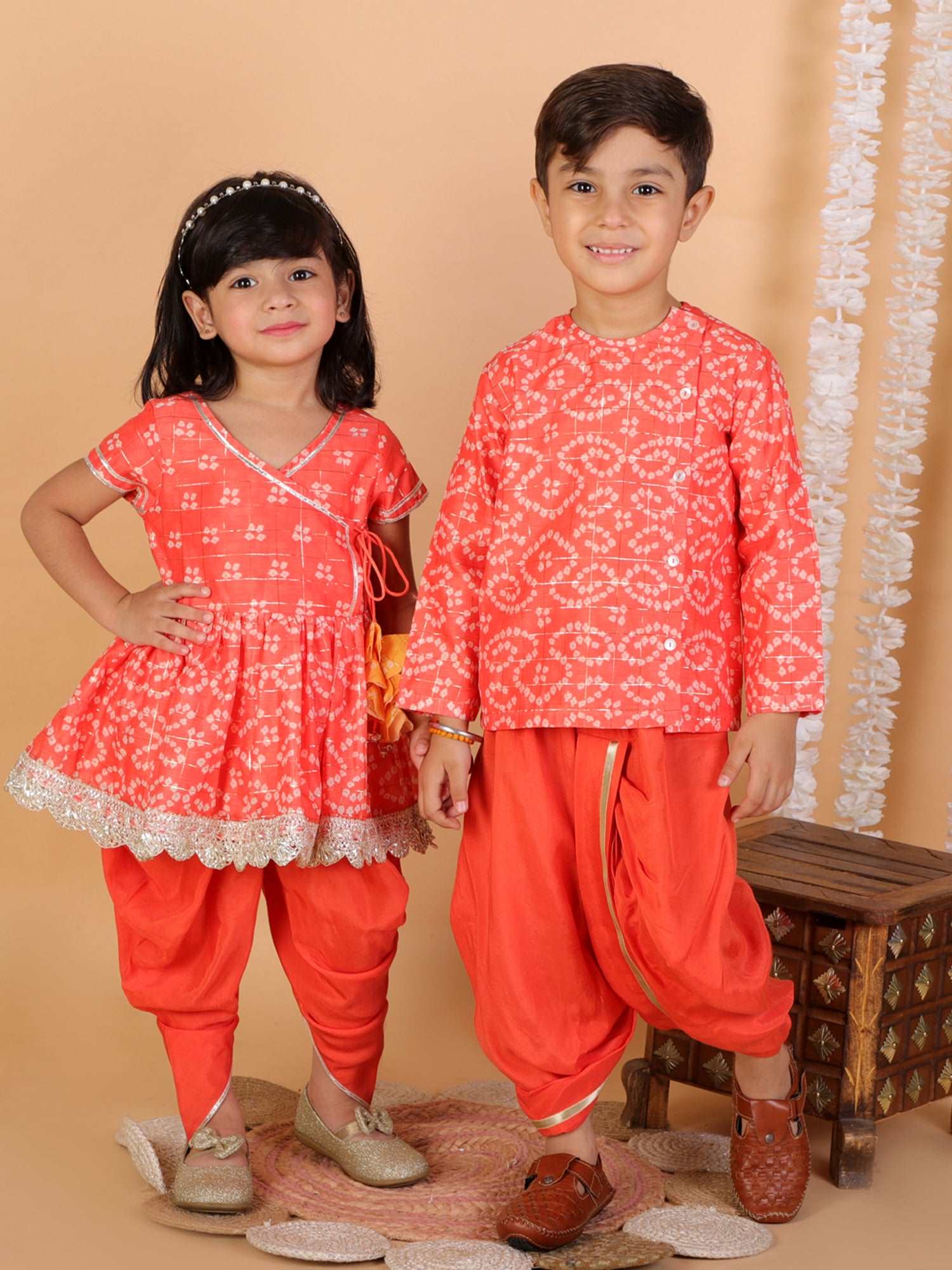 Boys printed kurta dhoti set