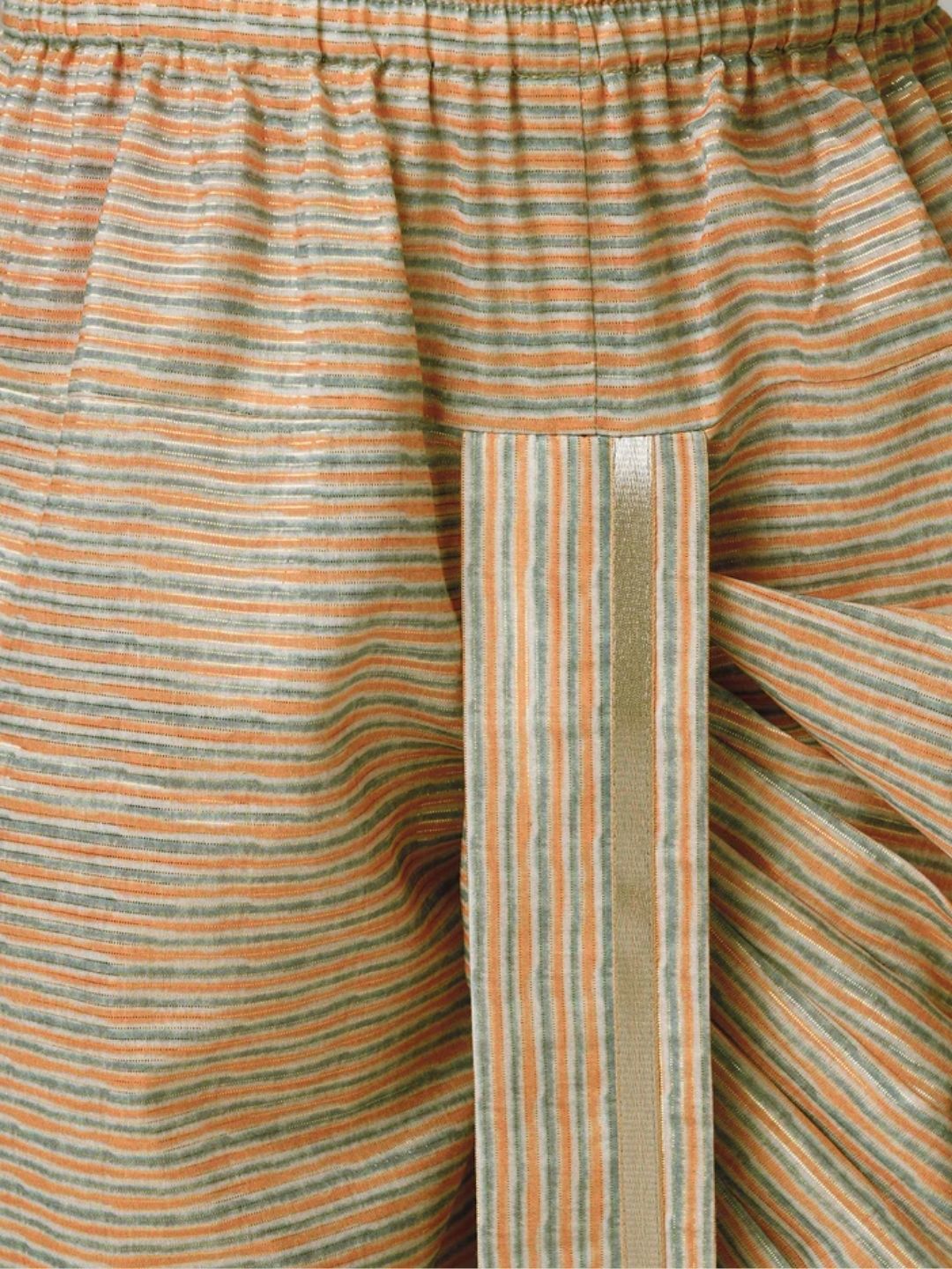 Golden Weaves Boys Beige Kurta with Dhoti set
