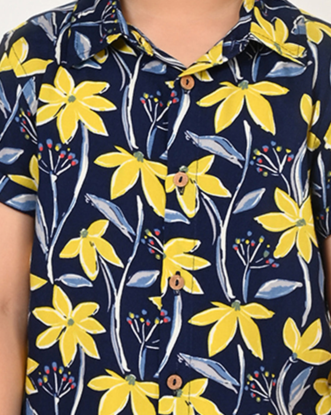 Sassy Boho Boys Navy Shirt from the sibling collection