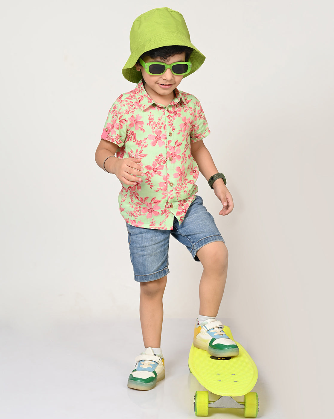 Sassy Boho Boys Pink Shirt from the sibling collection