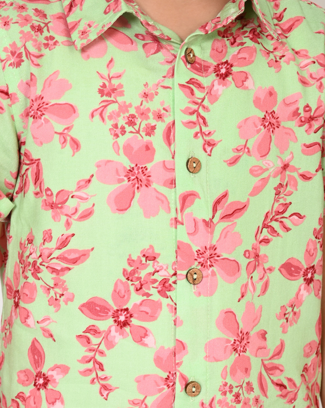 Sassy Boho Boys Pink Shirt from the sibling collection