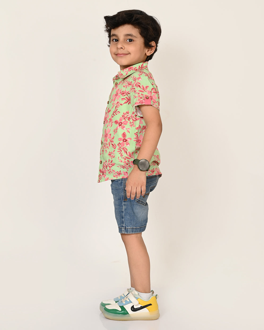 Sassy Boho Boys Pink Shirt from the sibling collection
