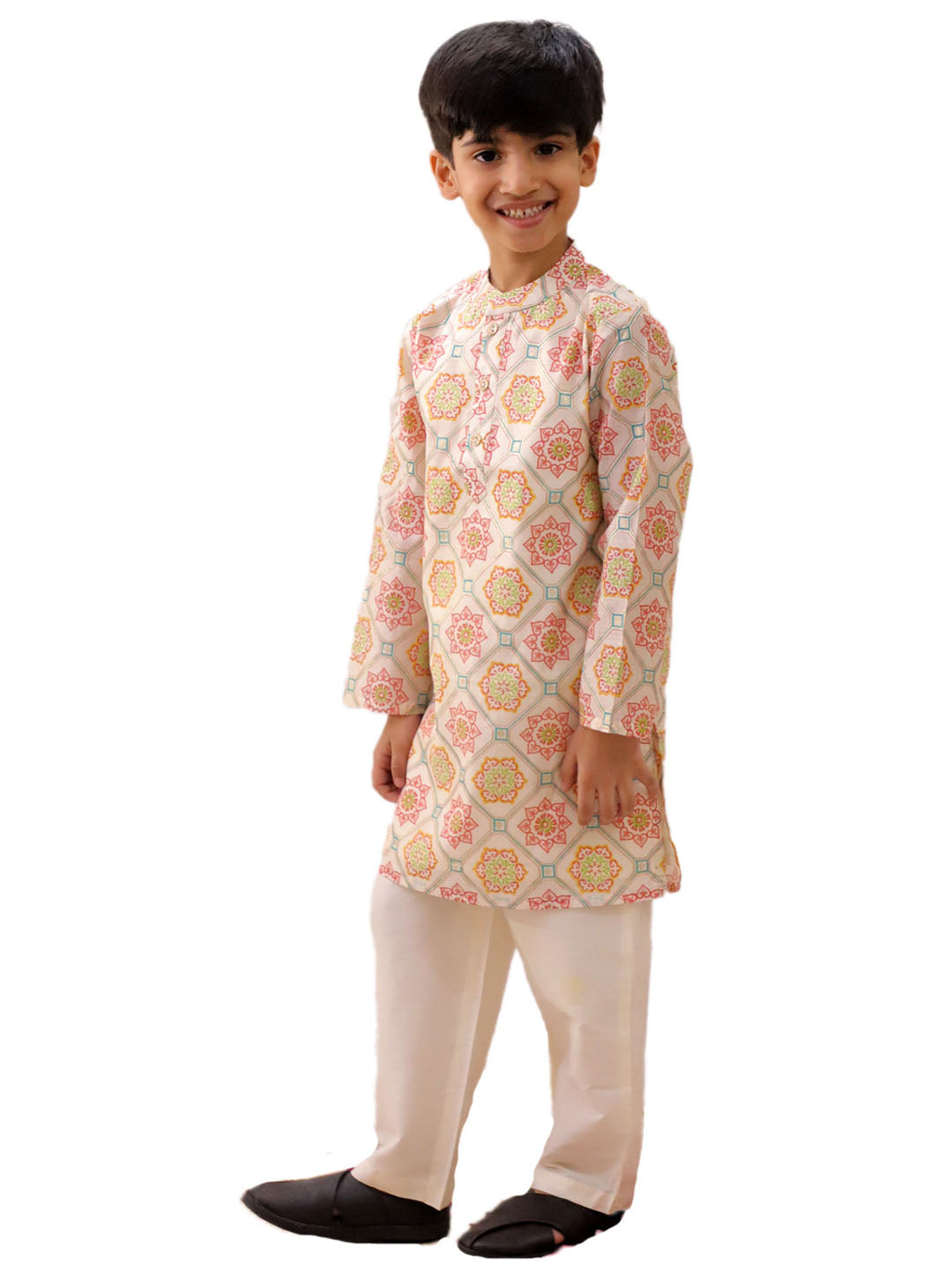 Mishti Off White Kurta Pyjama Set For Boys