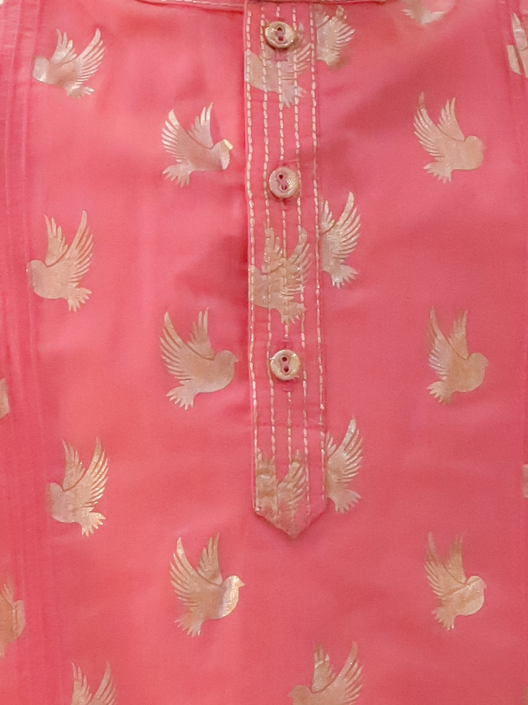 Mishti Peach Kurta Dhoti Set For Boys