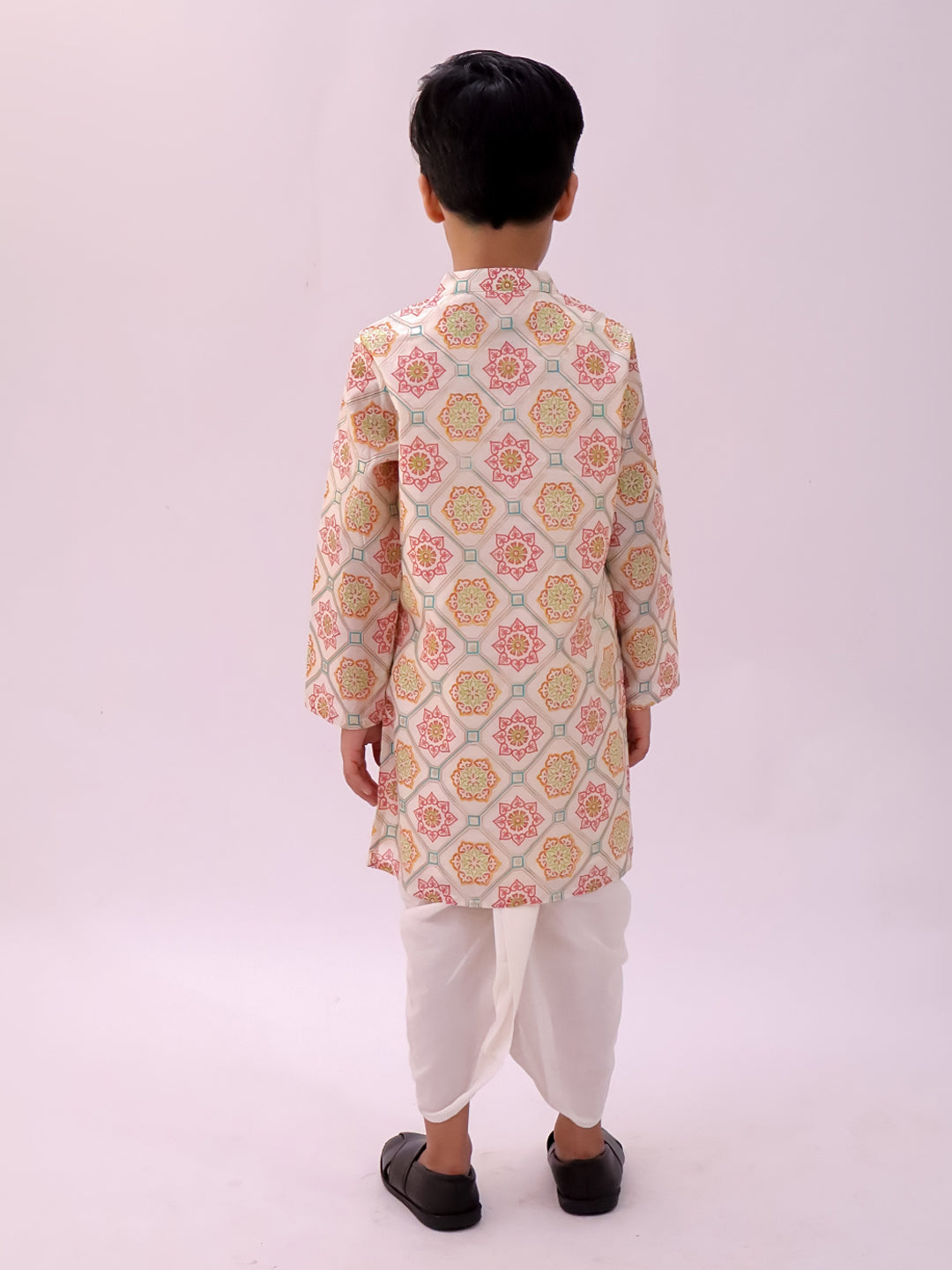 Mishti Off White Kurta Dhoti Set For Boys