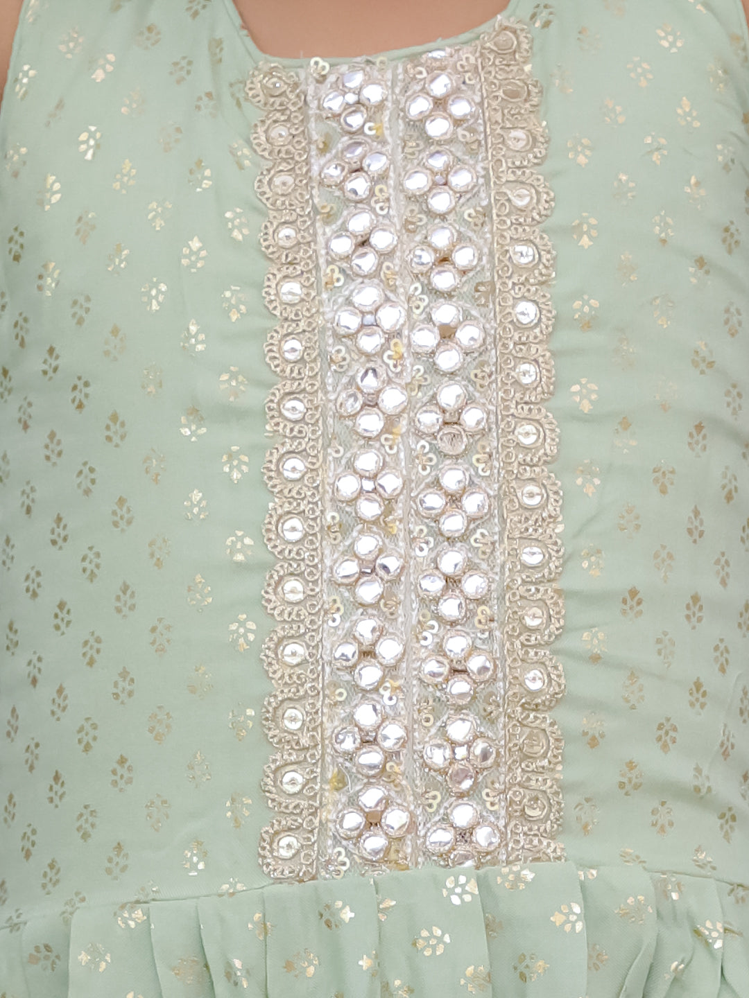 Fusion Fair Girls Green Dhoti Jumper