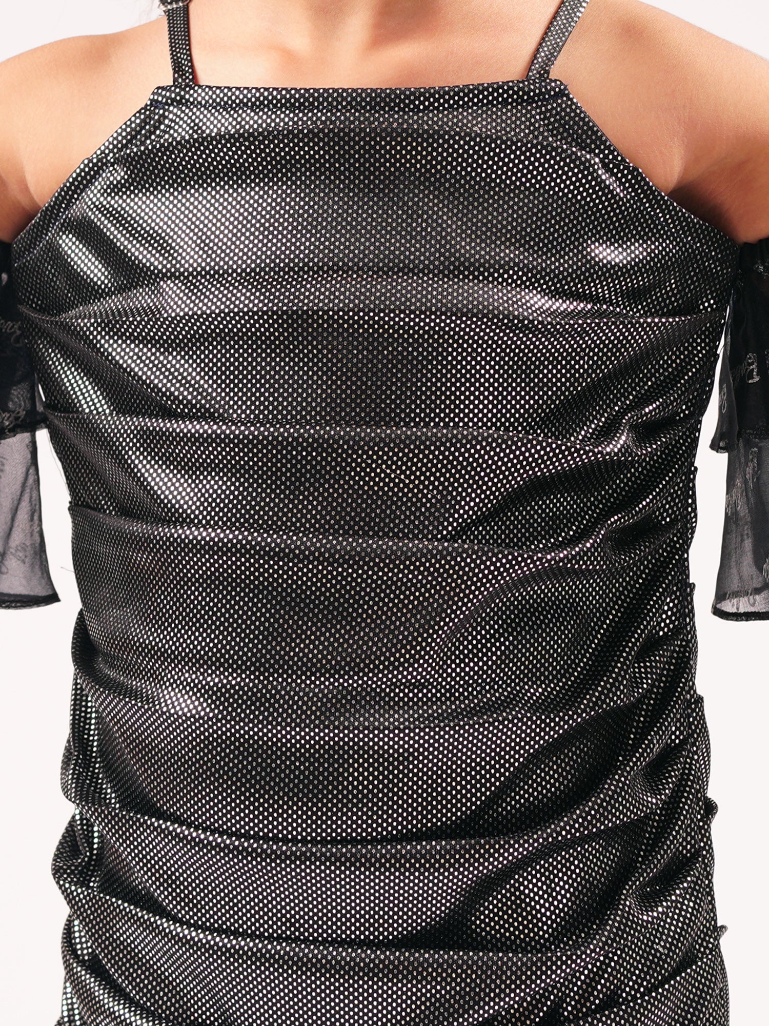 Barbie Black shimmer Rockstar Dress For Young Girls