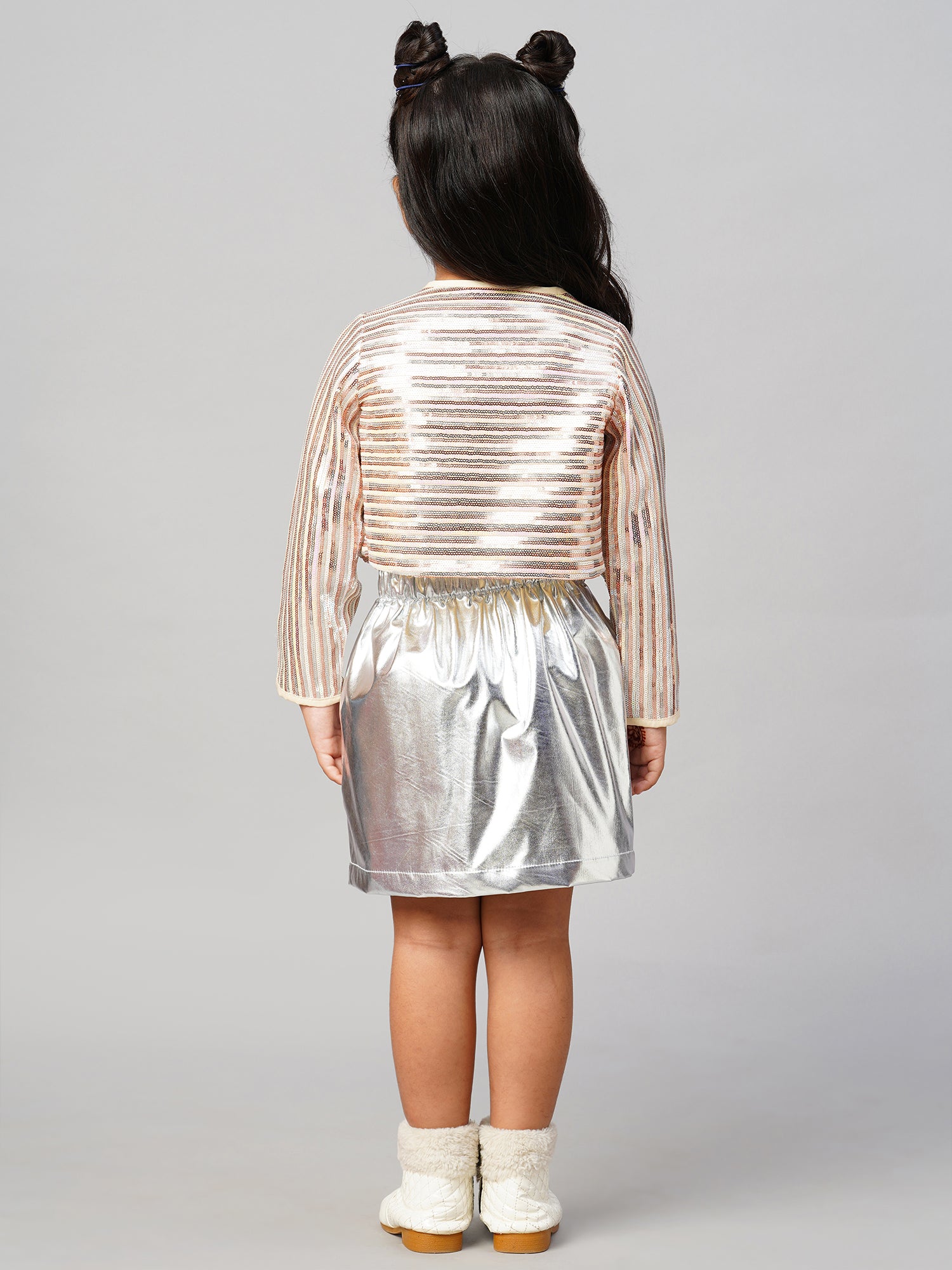 Razzle dazzle Party Gold Jacket for Girls