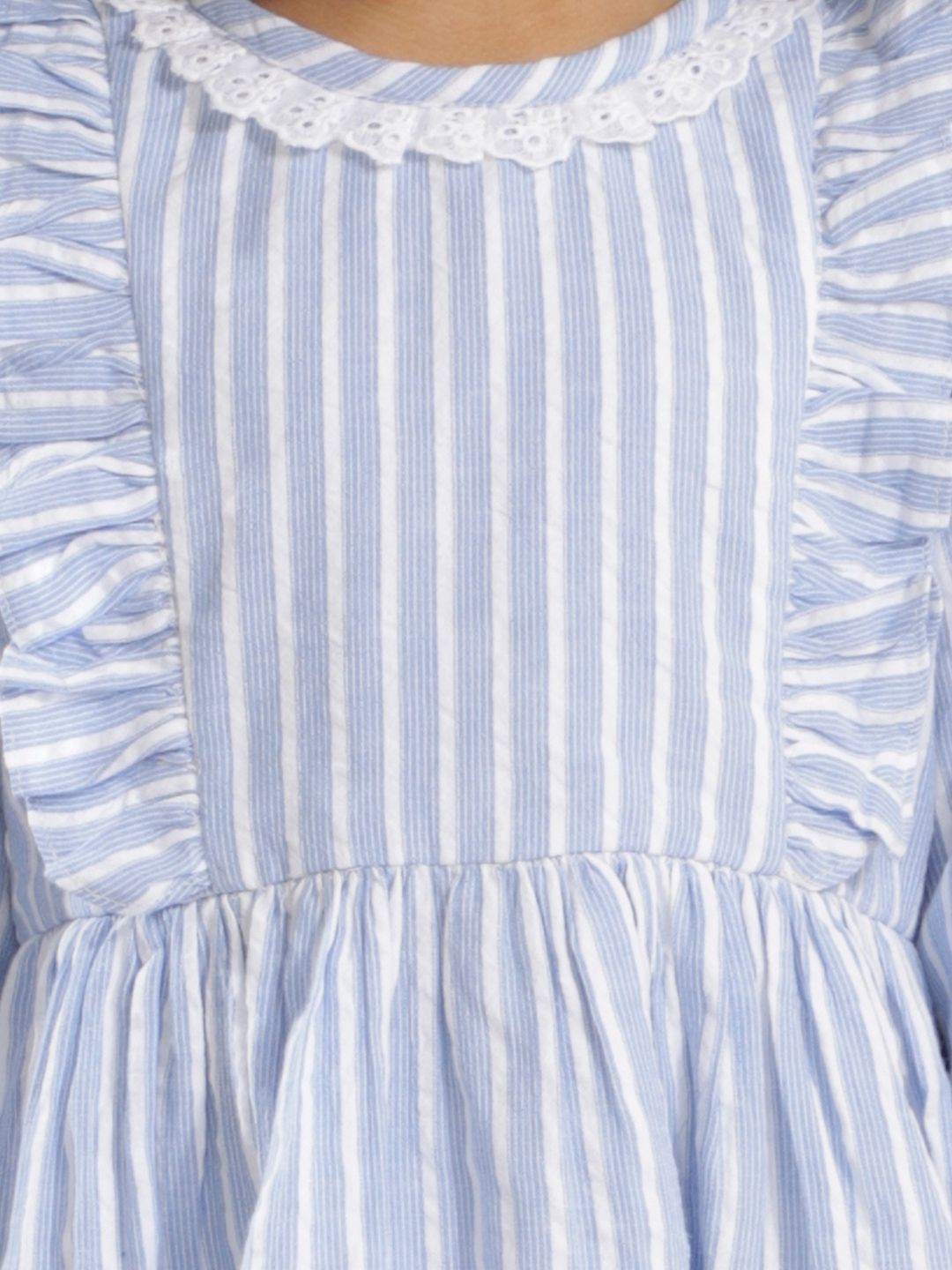 Petal Play Girls Blue Cotton Dress