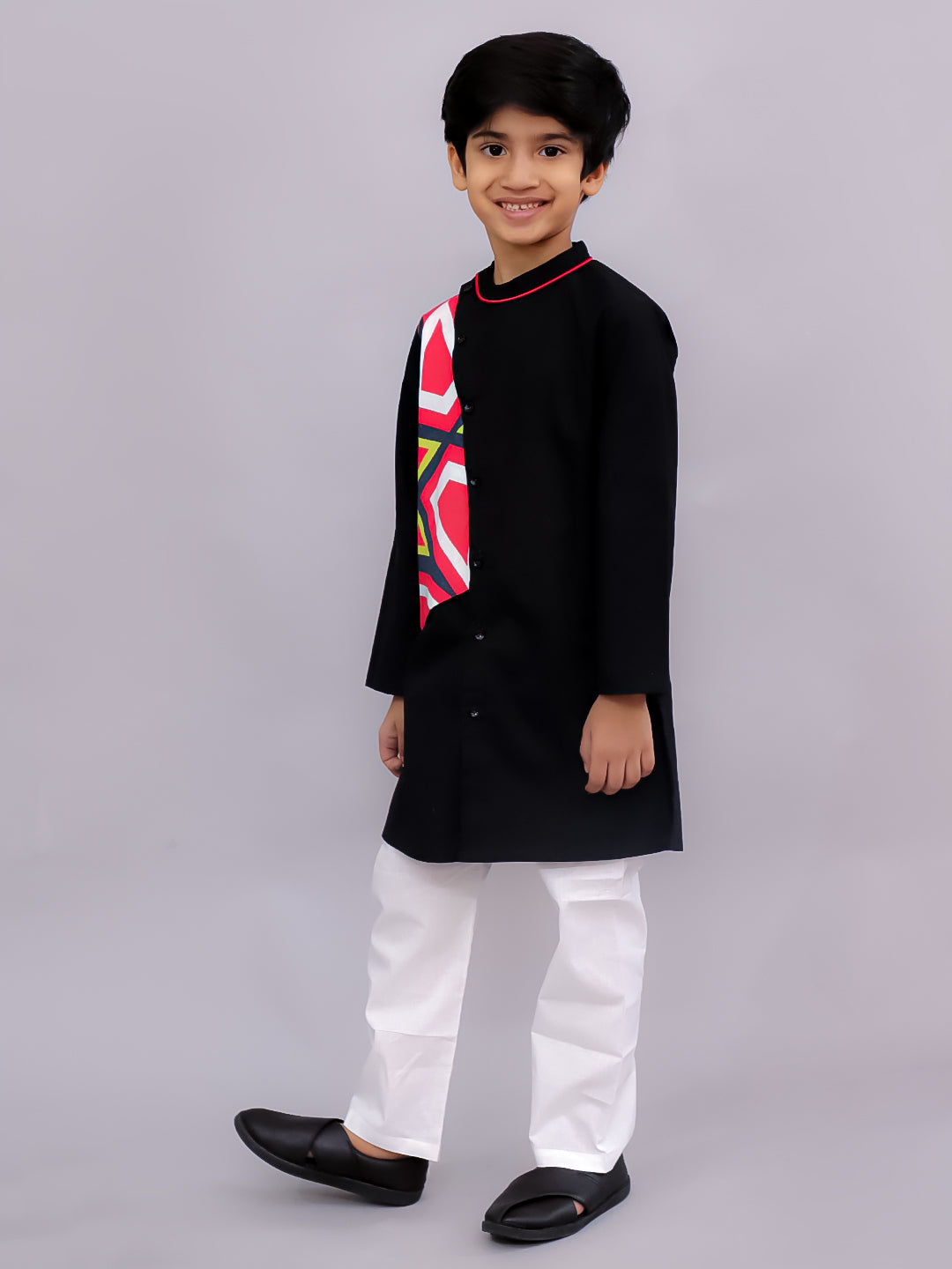 Shor-Gul Multicolor Kurta Pyjama Set For Boys