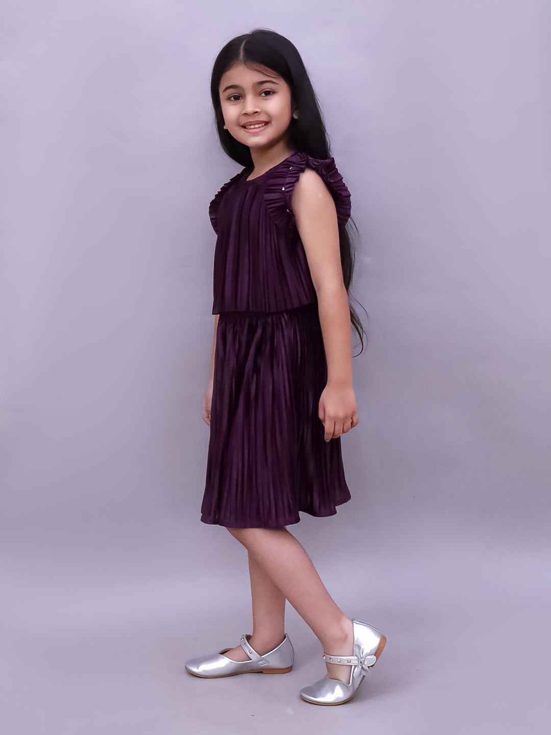 Glam Up Girls Party Wine Top And Skirt