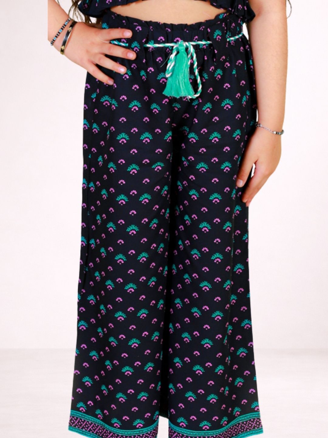 Petal Play Girls Navy Top and Pant Set