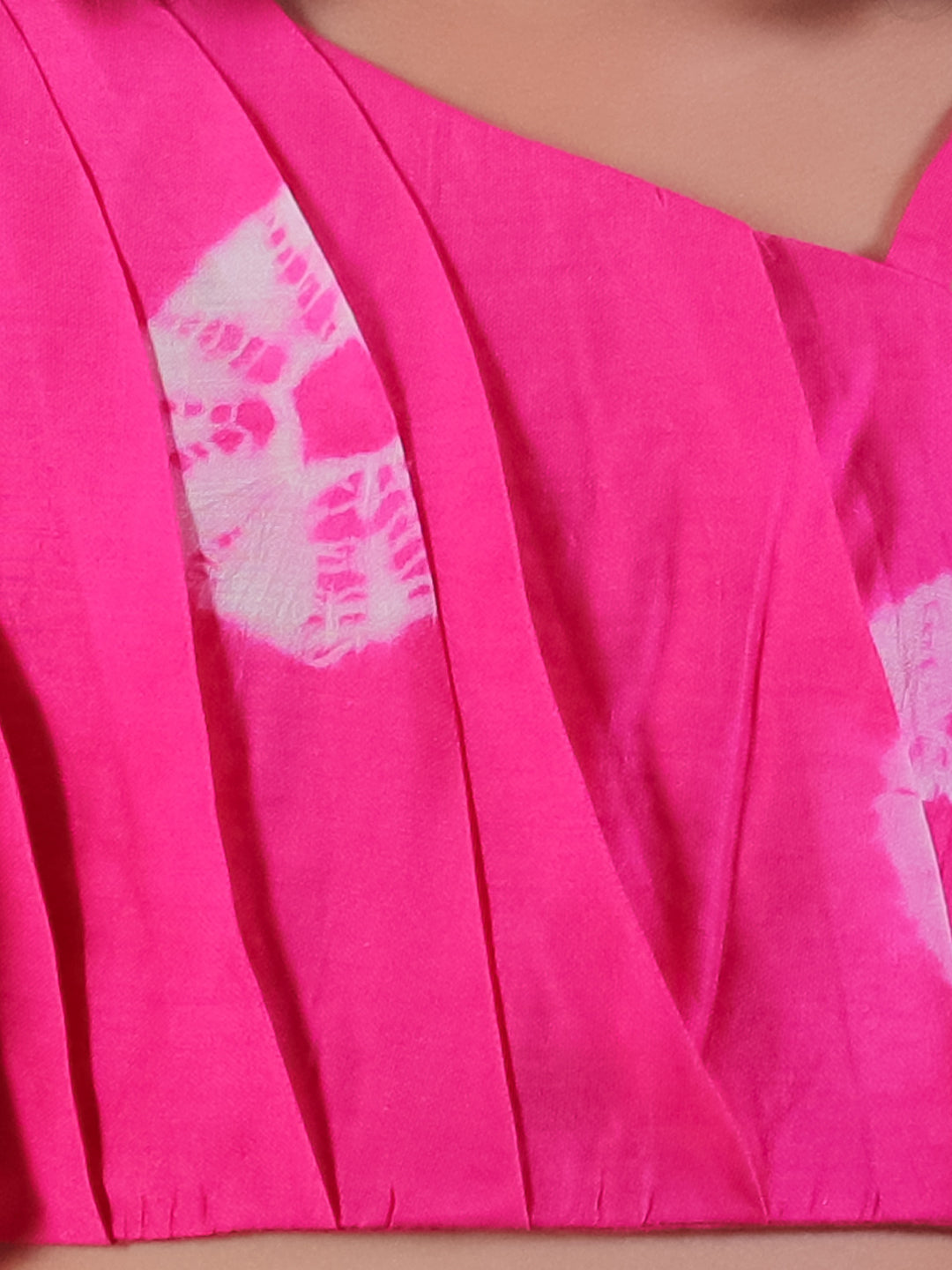 Shibori Print Pink Co-ordinate Set For Girls