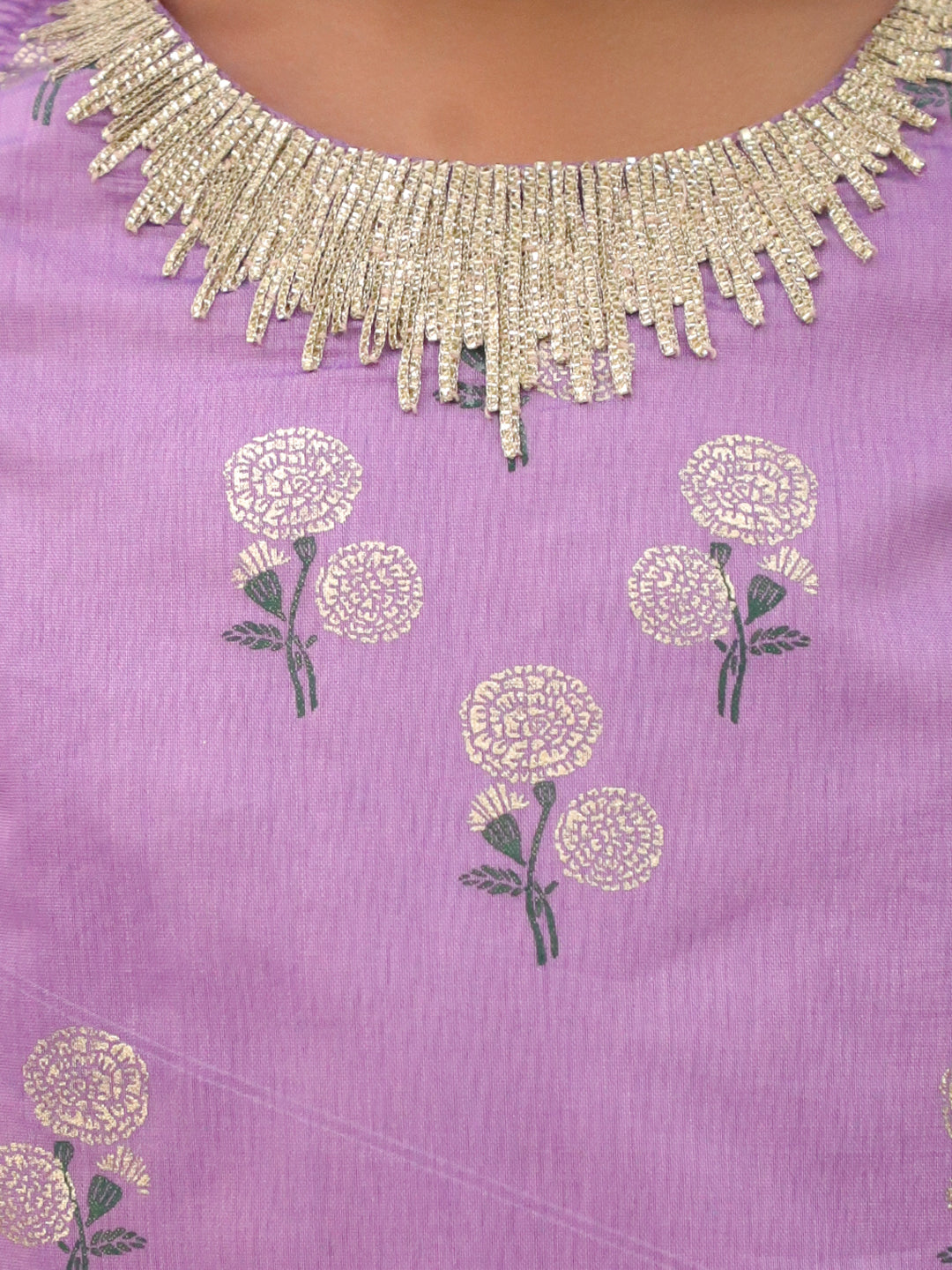 Mishti Purple Kurta and Sharara Set For Girls