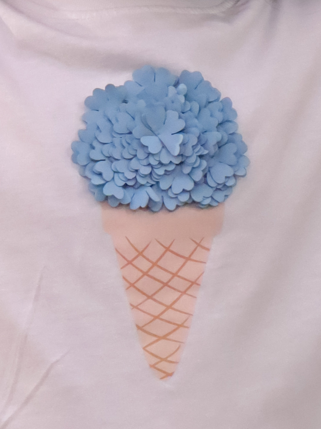 Paris Night White T-shirt with Blue Skirt Set For Girls