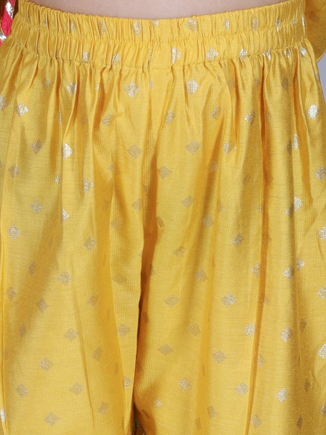 Zarqa Girls Yellow kurta with Sharara and Dupatta set