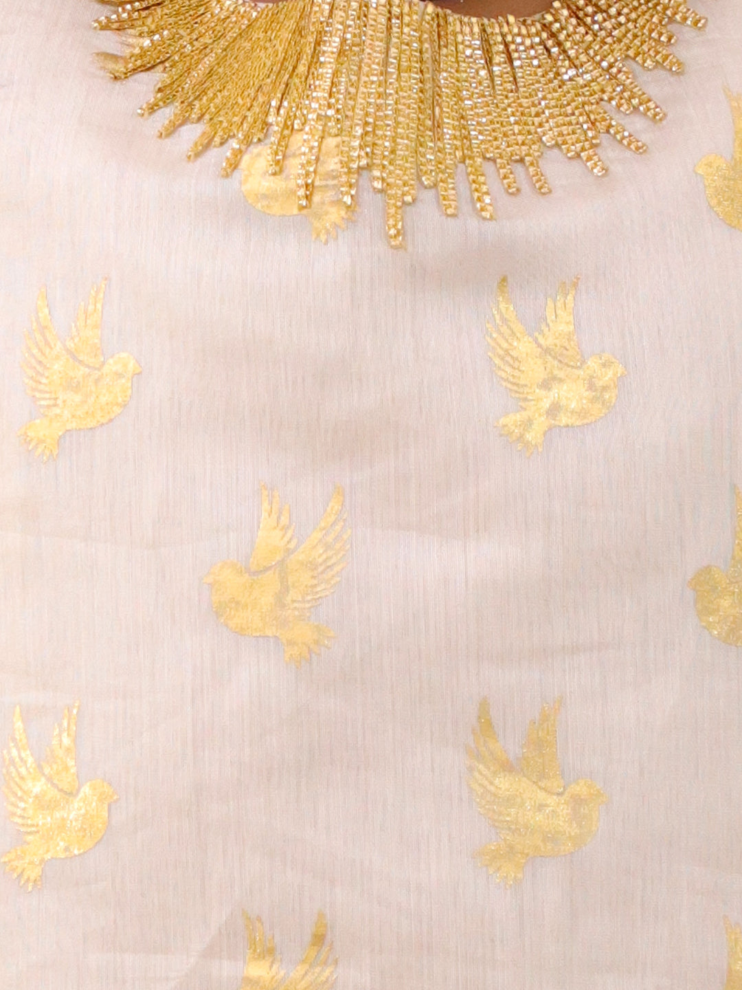 Mishti Off White Kurta and Dhoti Set For Girls