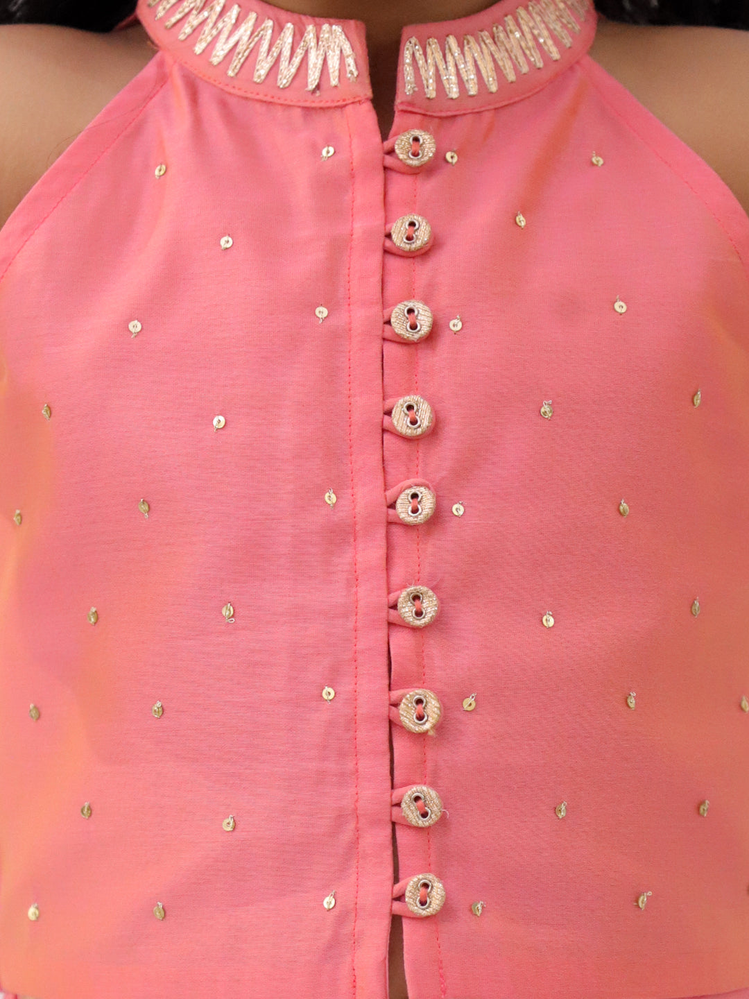 Mishti Peach Top and Pant Set For Girls