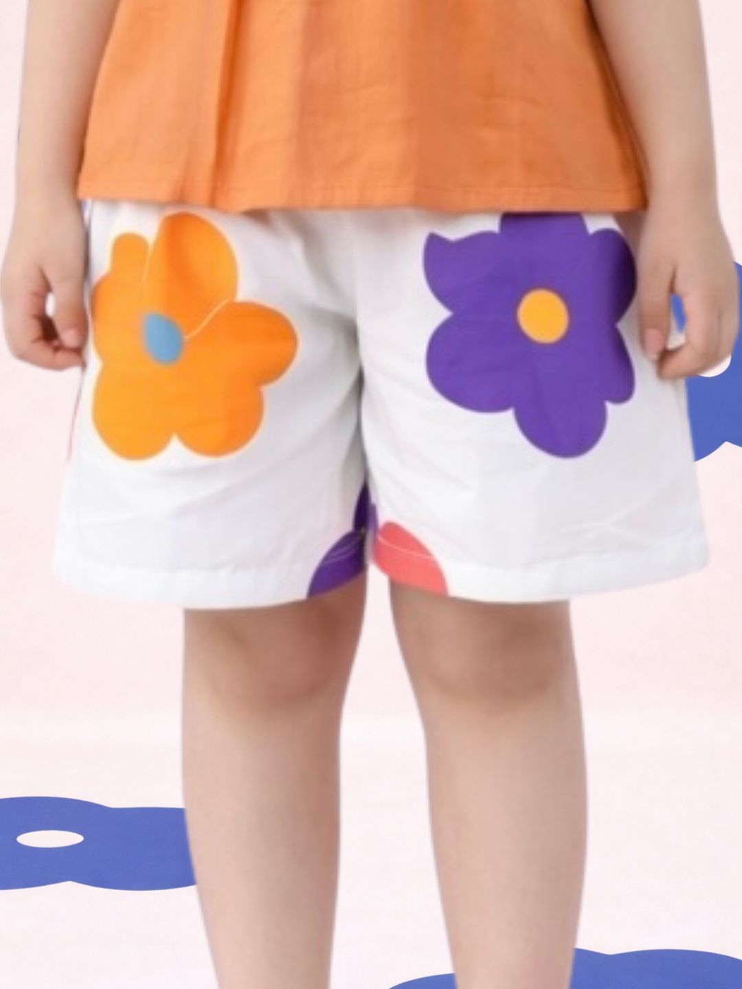 Petal Play Girls Floral Orange Co-Ordinate Set