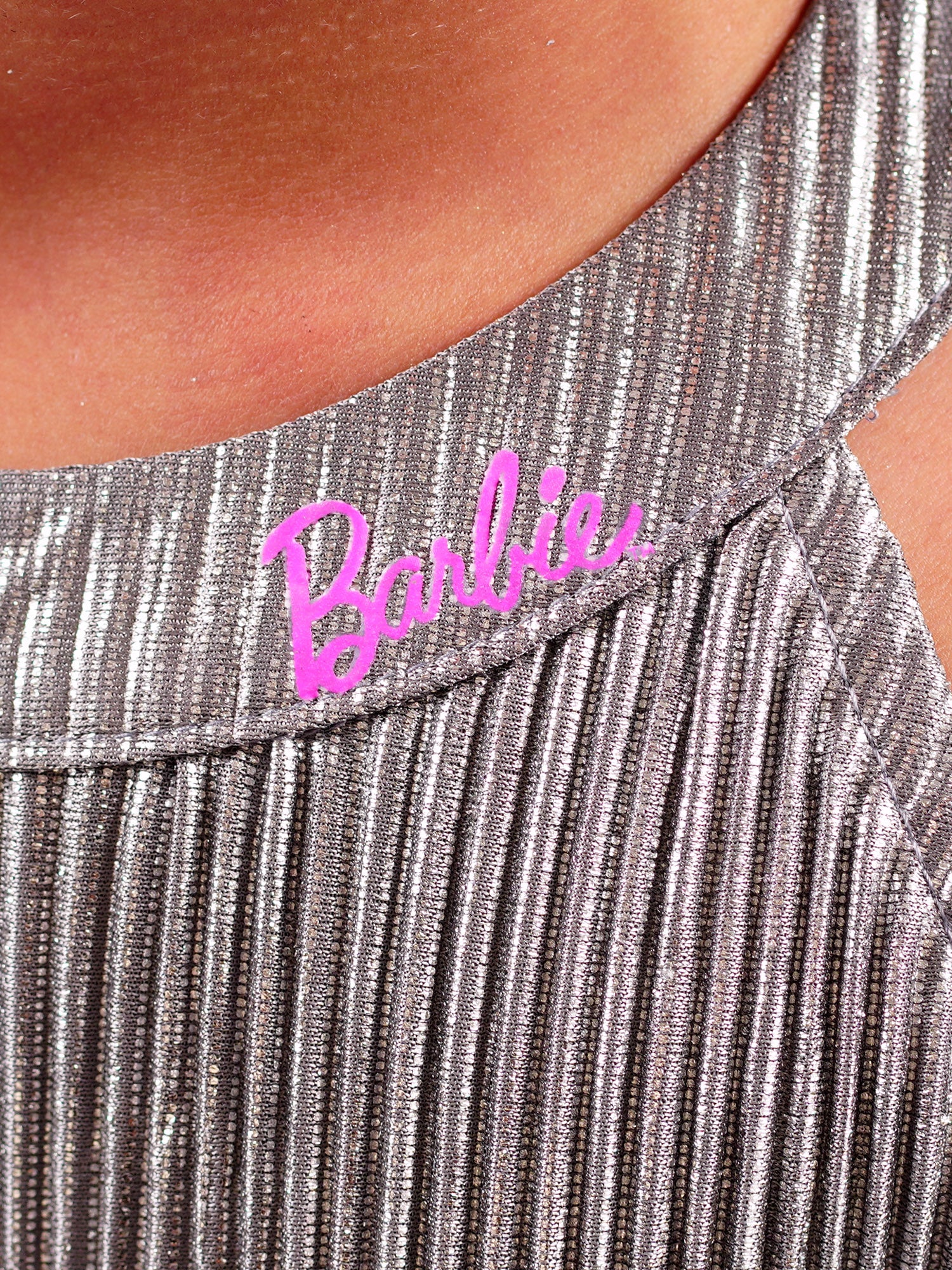 Barbie Silver shimmer Rockstar Dress For Young Girls