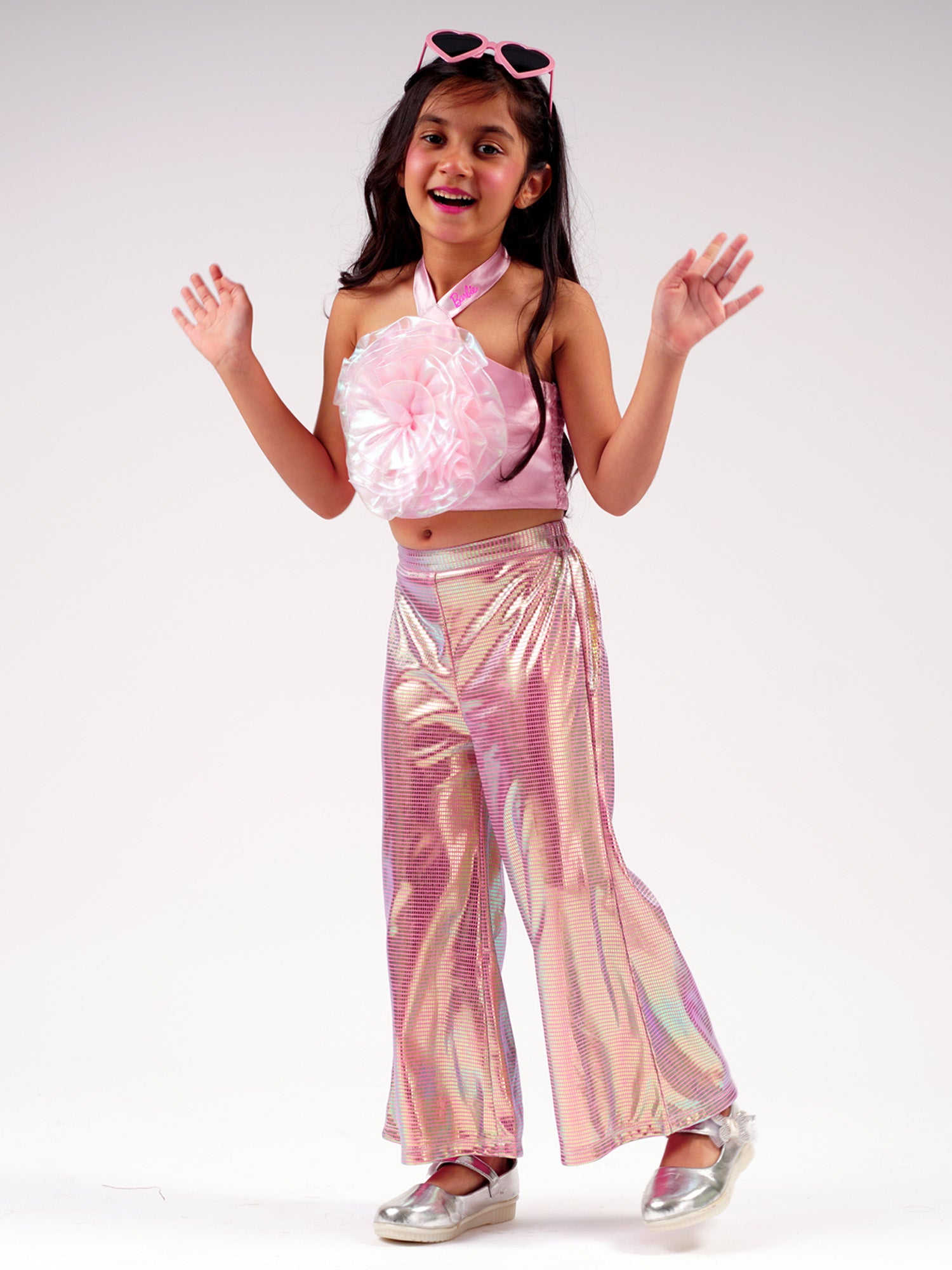 Pink Barbie Shimmer Ballerina Girls Co-ordinate set for Young Girls