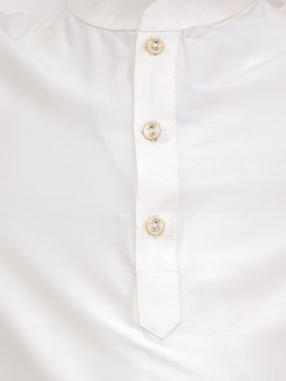 Genda Phool White Kurta and Dhoti with Mustard Jacket Set for Boys