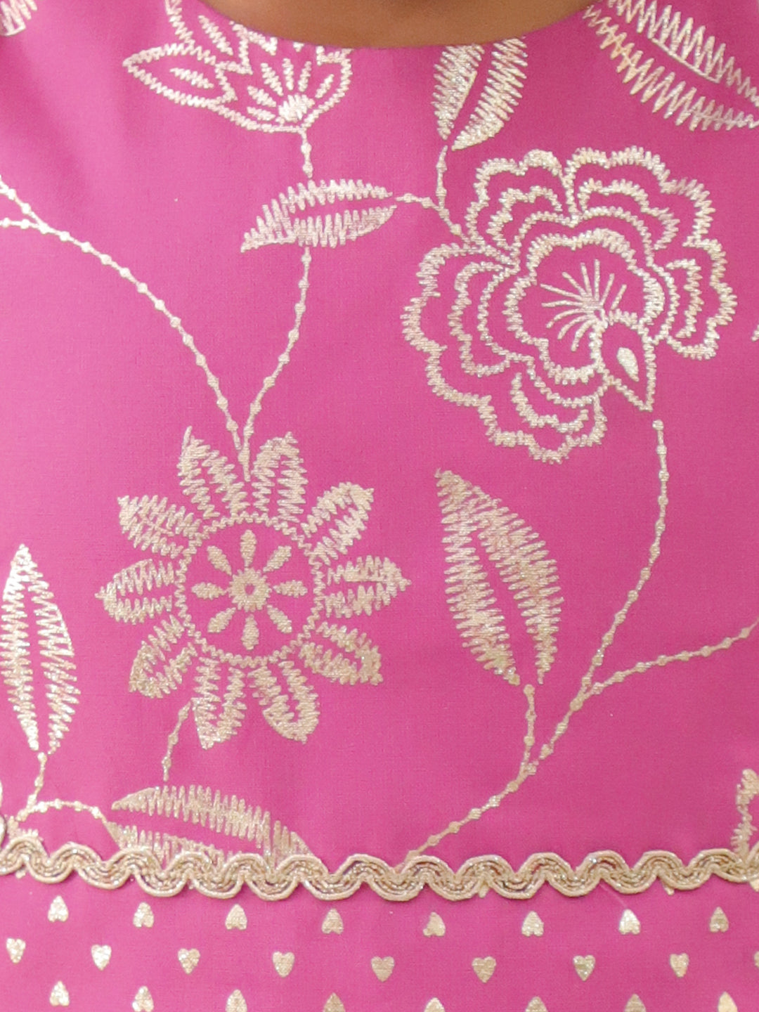 Khilkhilahat Pink Top and Dhoti Set For Girls