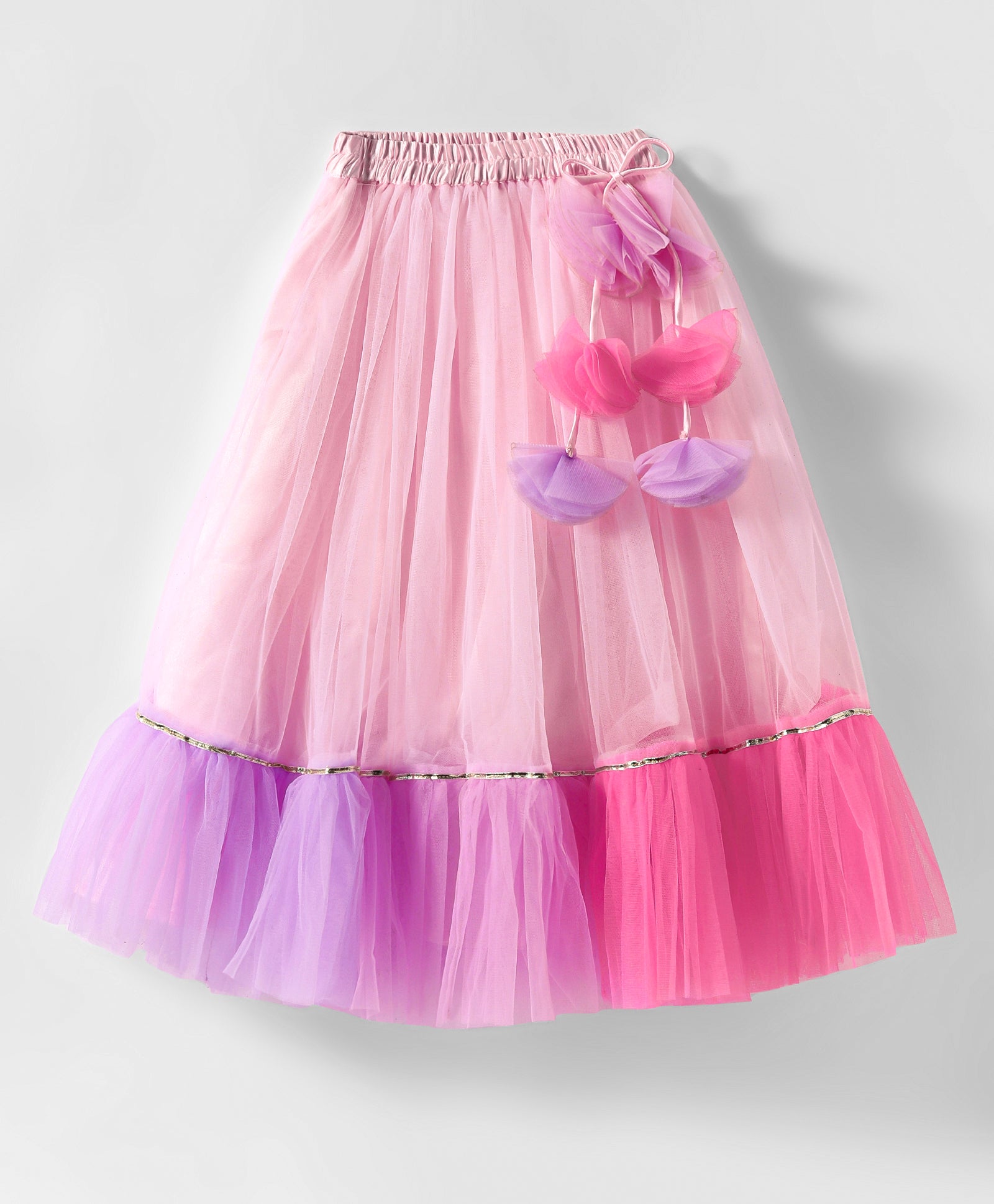 Girls embroidered choli, ghaghra & dupatta set