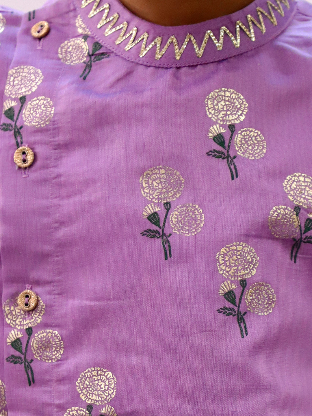 Mishti Purple Kurta Pyjama Set For Boys